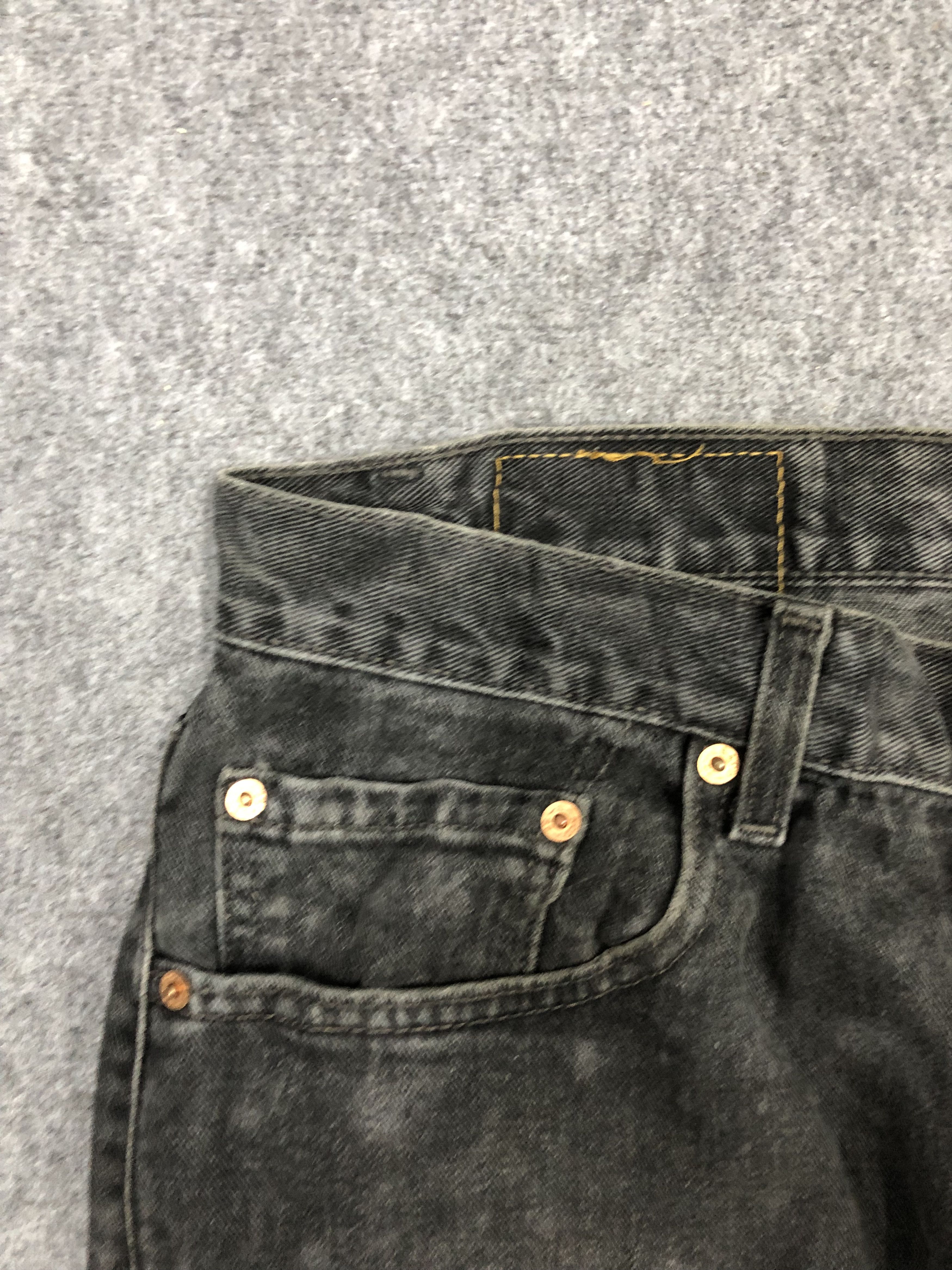 Levi's Vintage 90s Levis 505 Acid Wash Snow Wash Black Denim DP1232 Size US 34 / EU 50 - 6 Thumbnail