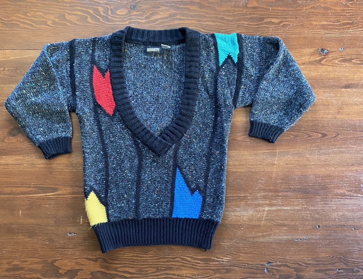 Vintage Vintage 80’s Nuggets Deep V-Neck Women’s Knit Sweater Size M / US 6-8 / IT 42-44 - 1 Thumbnail