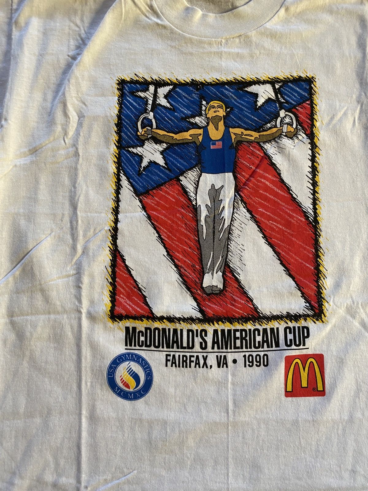 Vintage Vintage 1990 Gymnastics McDonald’s Cup Single Stitch Tee Size US XL / EU 56 / 4 - 2 Thumbnail