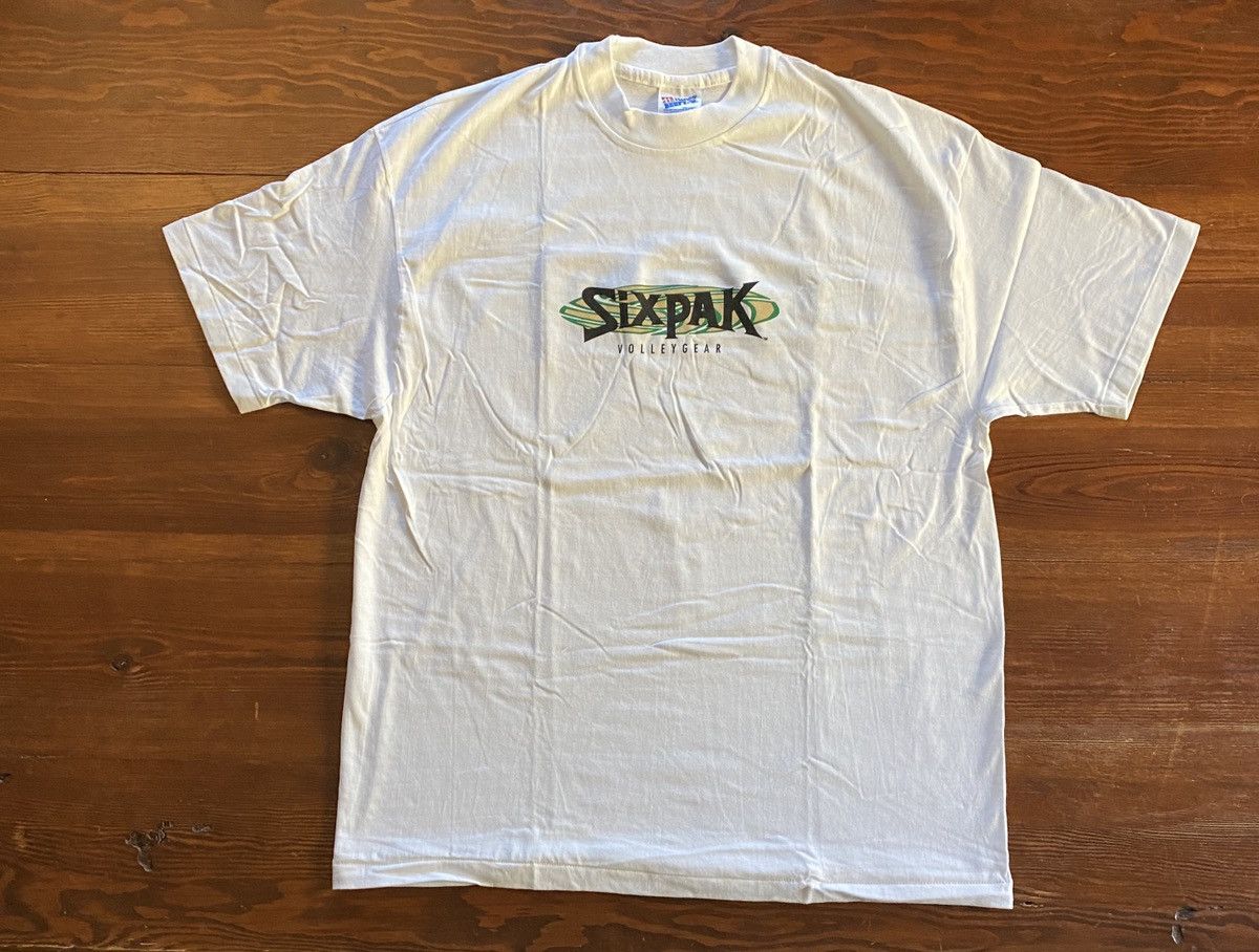 Hanes Vintage 90’s Six Pak VolleyGear Volleyball Single Stitch Tee Size US XL / EU 56 / 4 - 7 Thumbnail