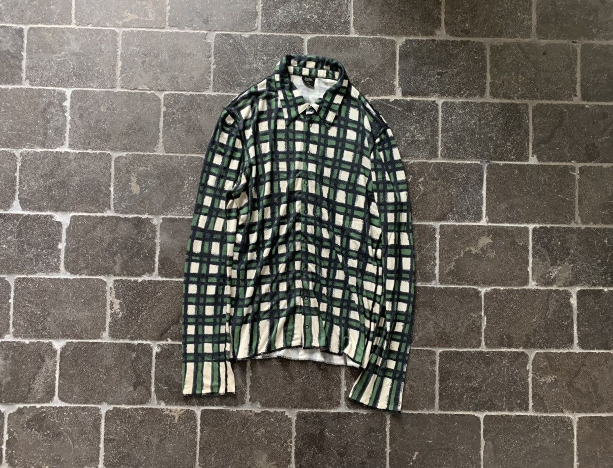 Jean Paul Gaultier × Vintage Vintage Jean Paul Gaultier Printed Plaid Shirt Homme Japan Size US S / EU 44-46 / 1 - 10 Thumbnail