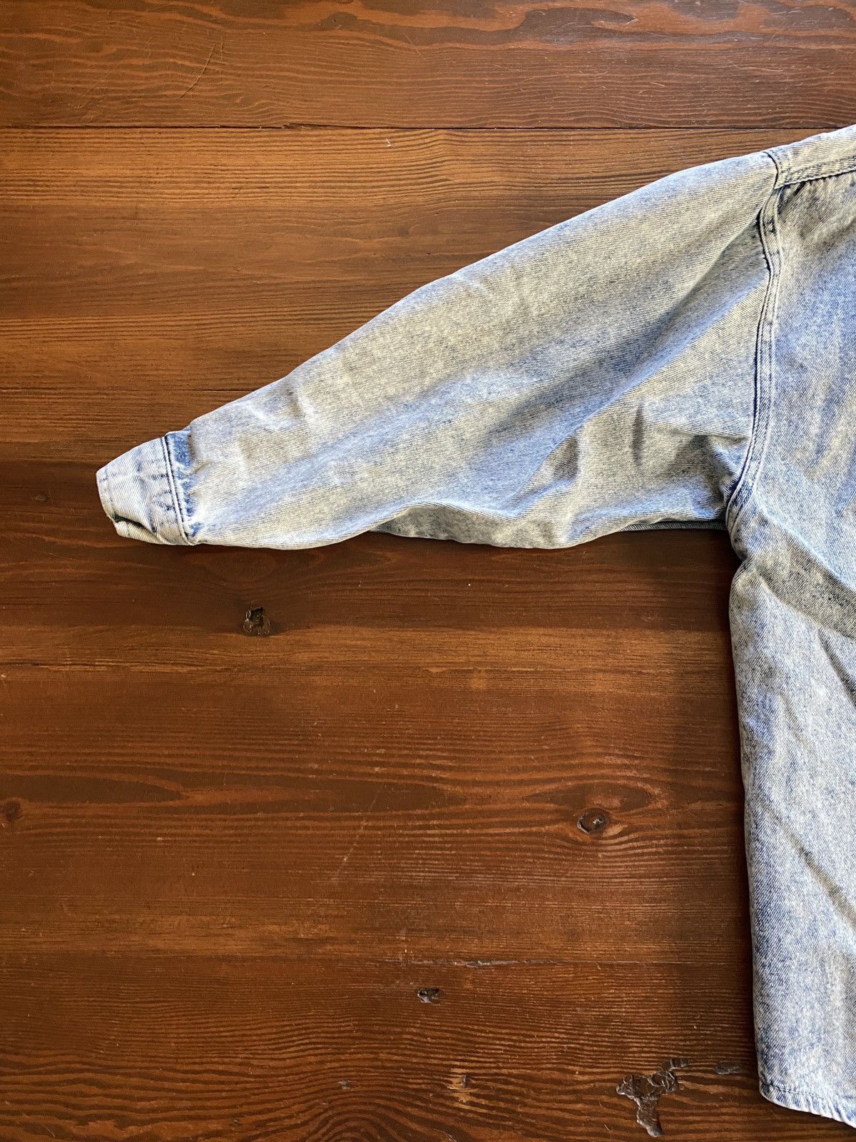 Vintage Vintage 80’s Acid Wash Women’s Long Sleeve Denim Button Up Size L / US 10 / IT 46 - 10 Thumbnail