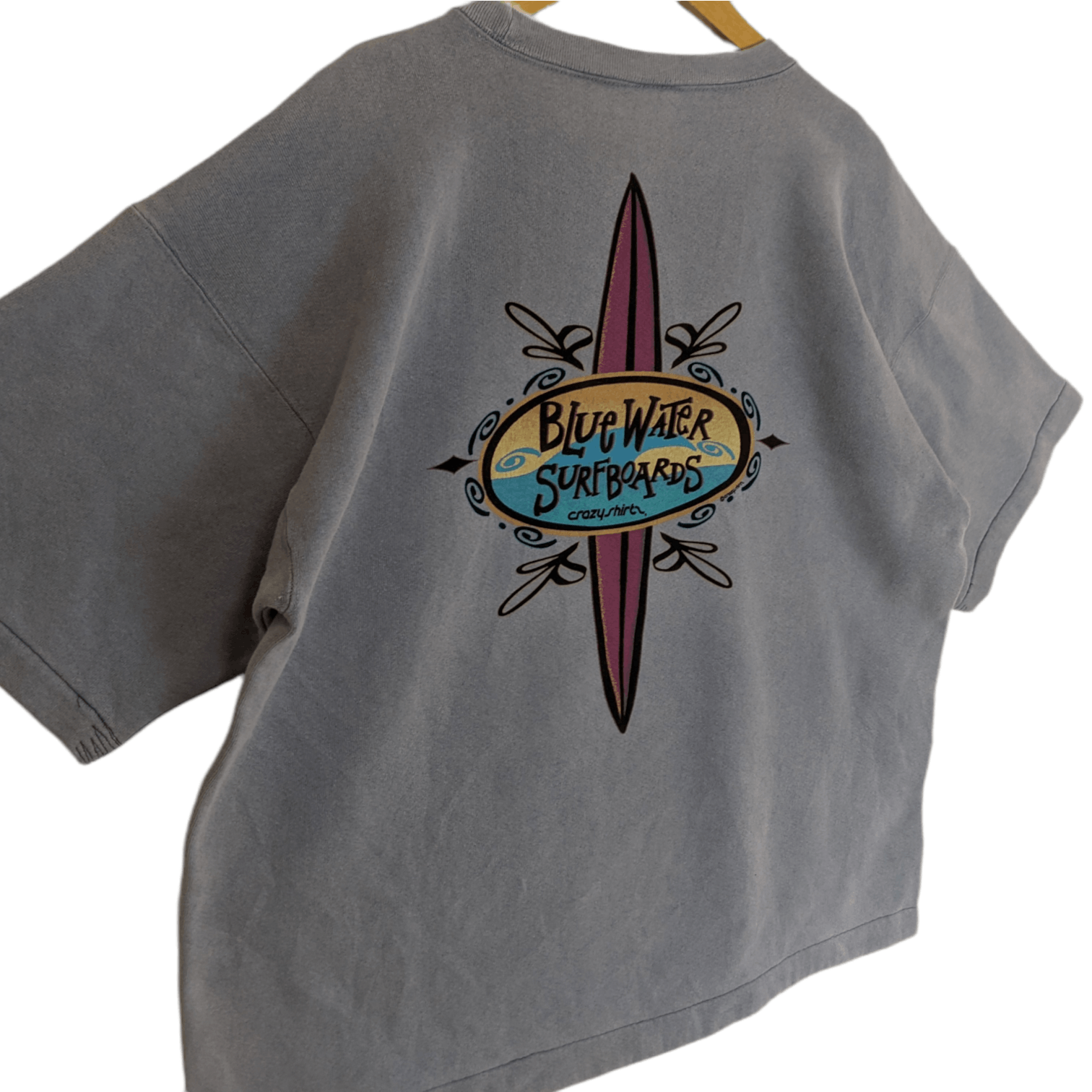 Vintage 90's CRAZY SHIRTS Hawaii Blue Water Surfboards Sweatshirt Size US L / EU 52-54 / 3 - 6 Thumbnail