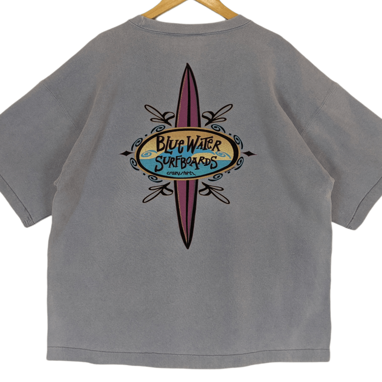 Vintage 90's CRAZY SHIRTS Hawaii Blue Water Surfboards Sweatshirt Size US L / EU 52-54 / 3 - 5 Thumbnail