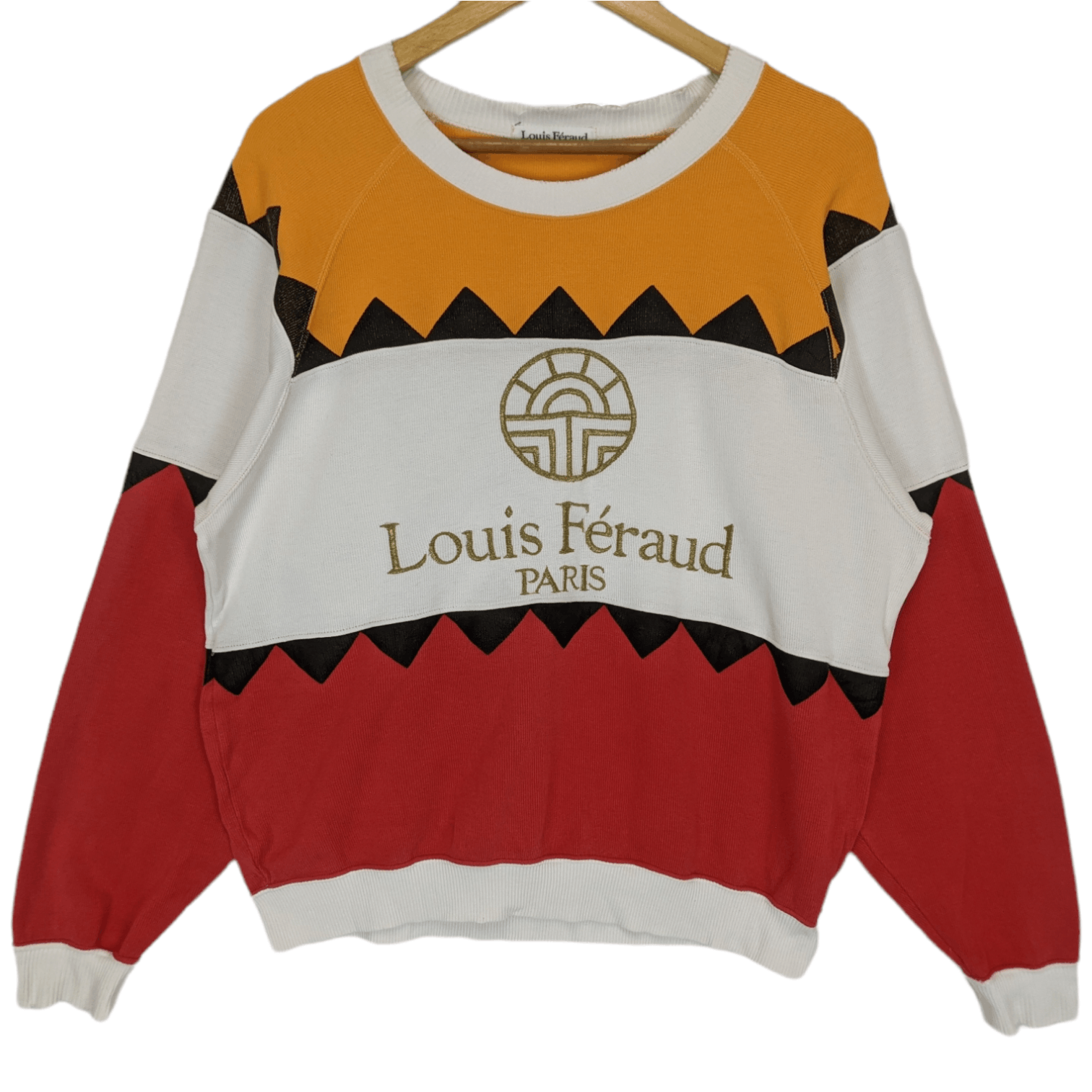 Louis Feraud LOUIS FERAUD Big Logo Spell Out Multicolor Sweatshirt Size US M / EU 48-50 / 2 - 2 Thumbnail