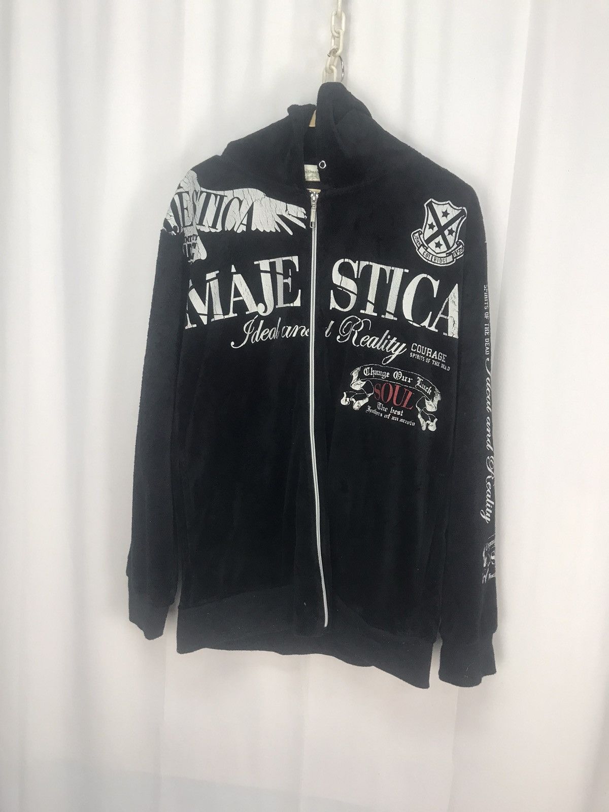 Japanese Brand Beaumere printed velvet zipper hoodie Size US M / EU 48-50 / 2 - 9 Thumbnail