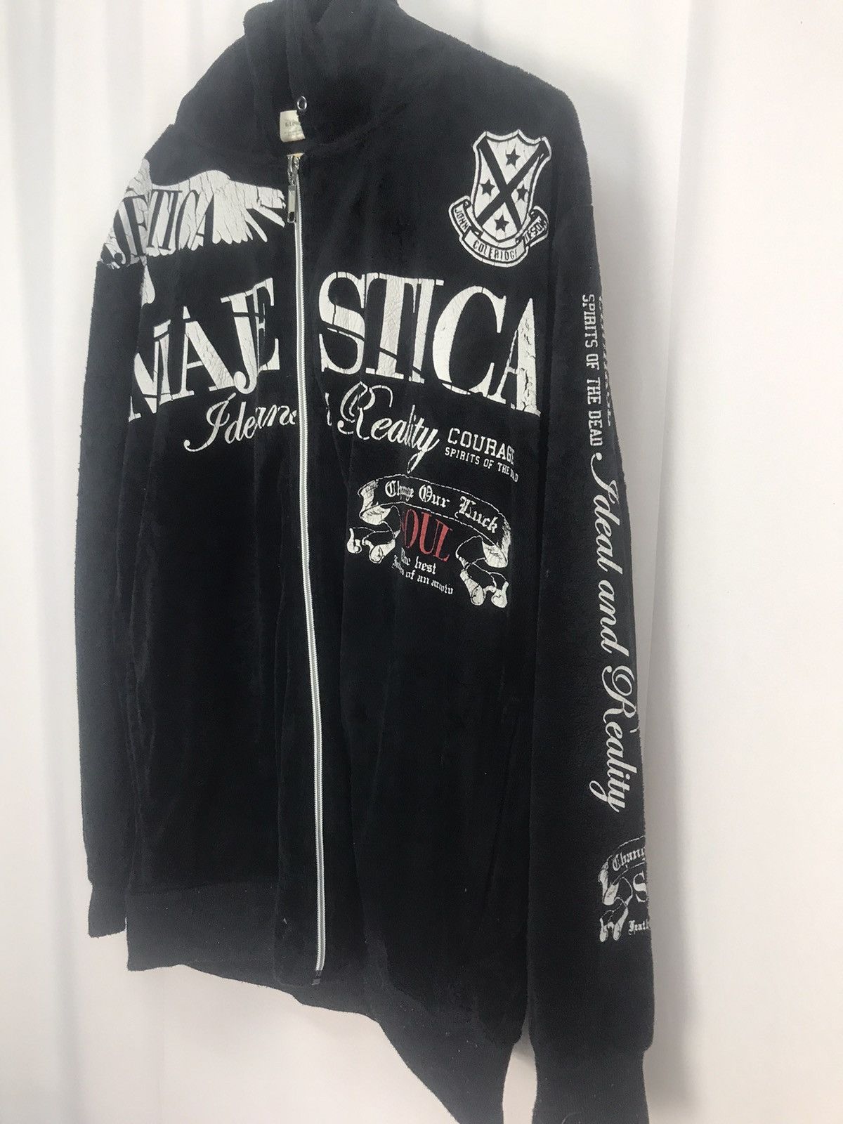 Japanese Brand Beaumere printed velvet zipper hoodie Size US M / EU 48-50 / 2 - 3 Thumbnail