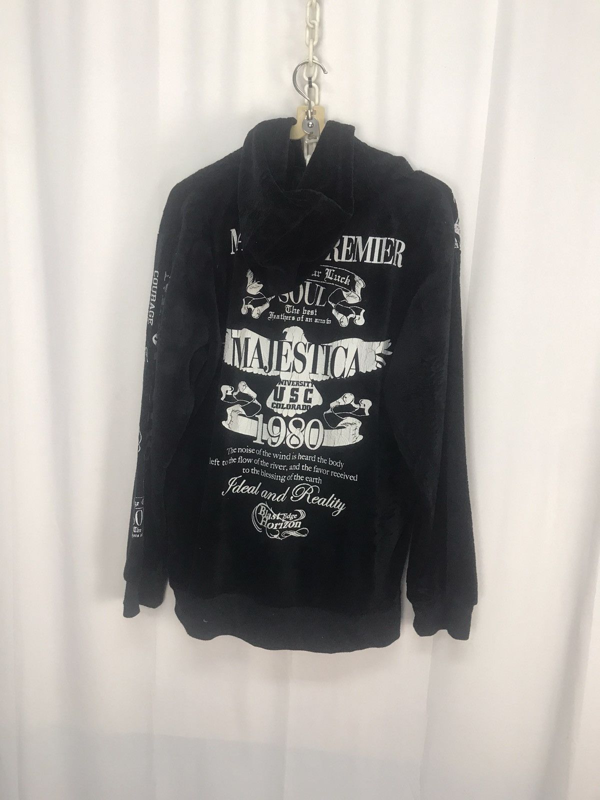 Japanese Brand Beaumere printed velvet zipper hoodie Size US M / EU 48-50 / 2 - 10 Thumbnail