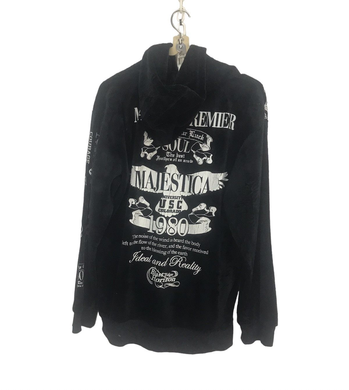 Japanese Brand Beaumere printed velvet zipper hoodie Size US M / EU 48-50 / 2 - 2 Thumbnail