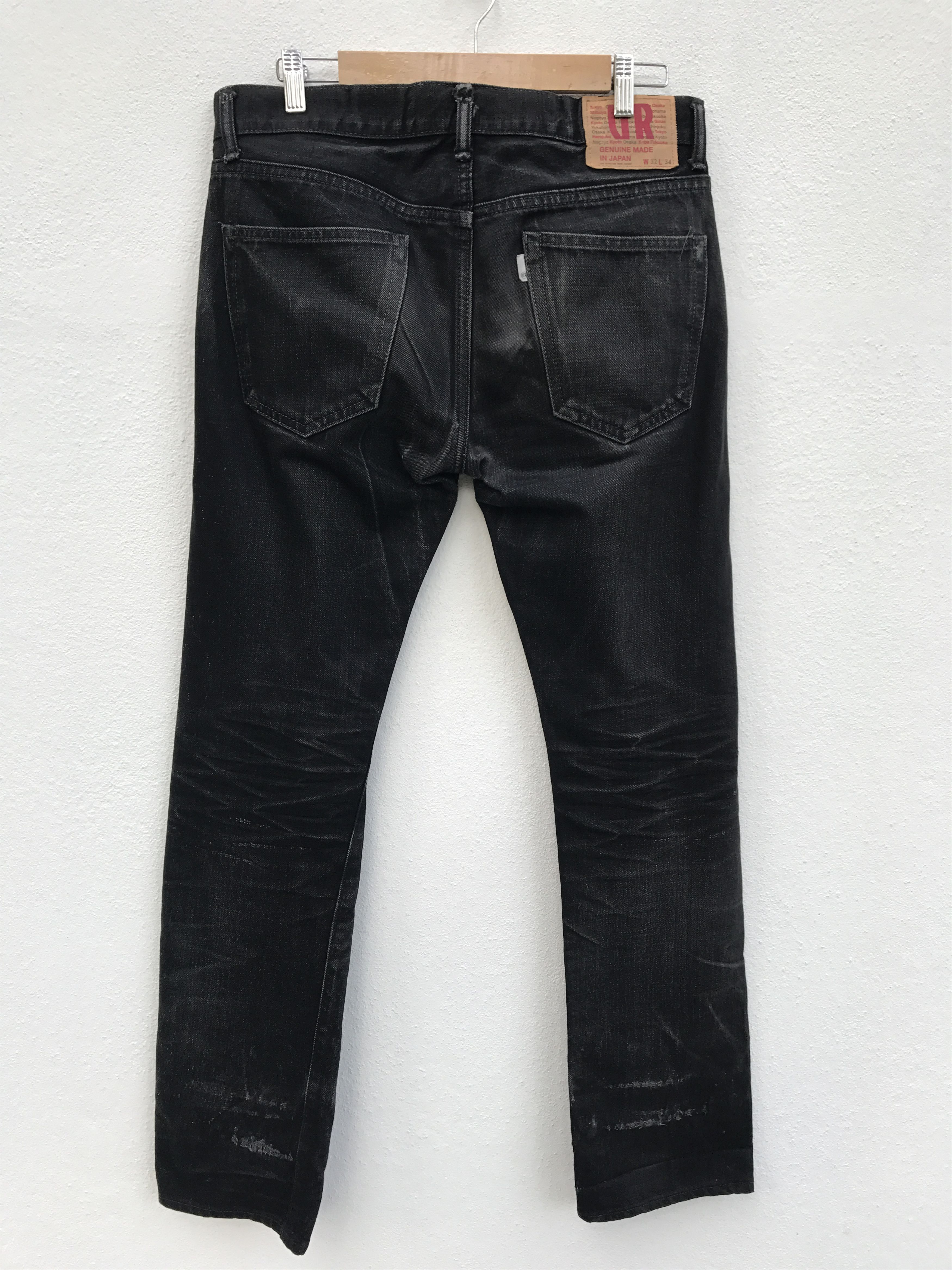 URBAN RESEARCH DOORS Japanese Selvedge Urban Research Made in Japan Black Denim Size US 33 - 8 Thumbnail