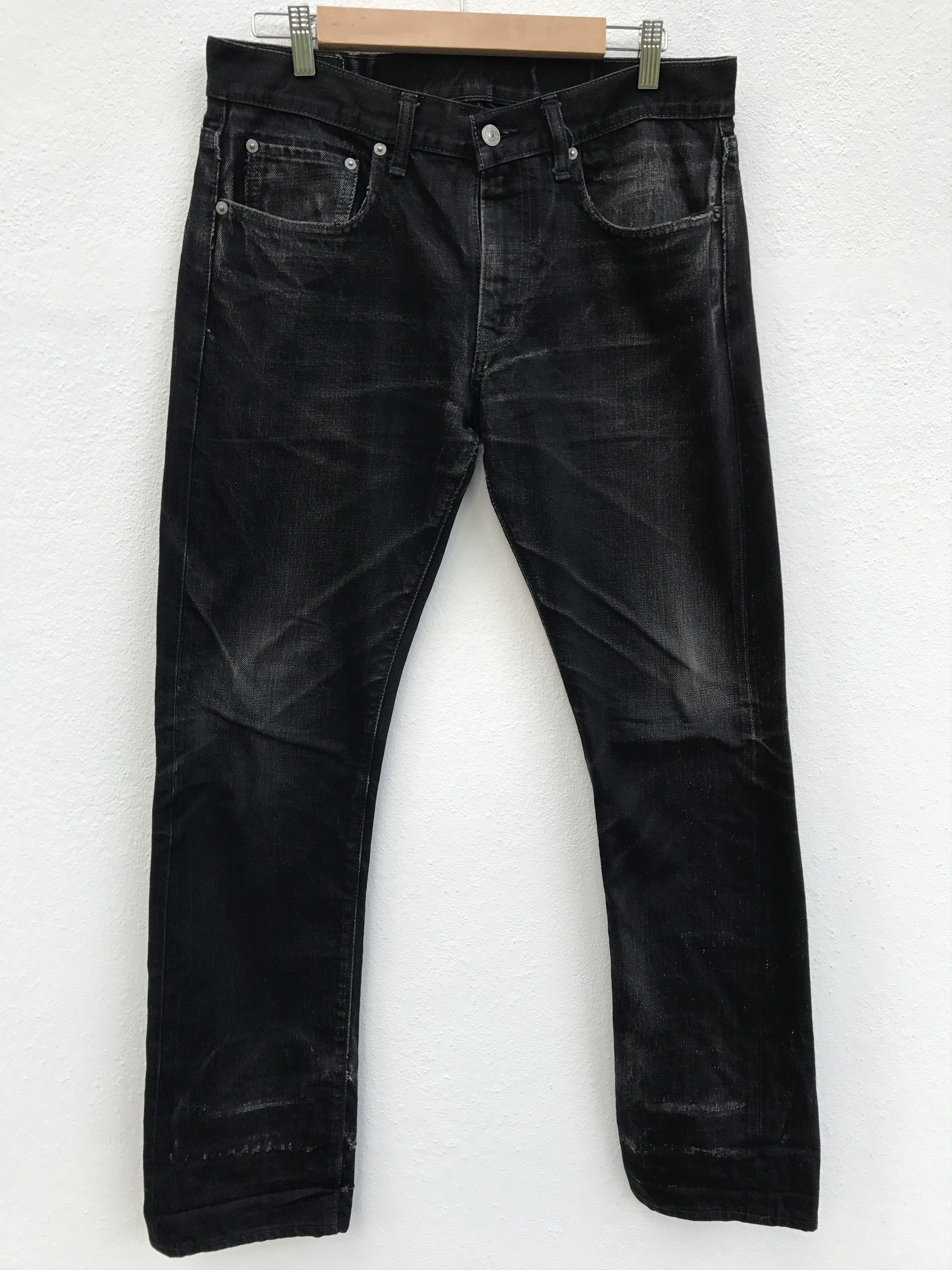 image of Japanese Selvedge Urban Research Made In Japan Black Denim, Men's (Size 33)