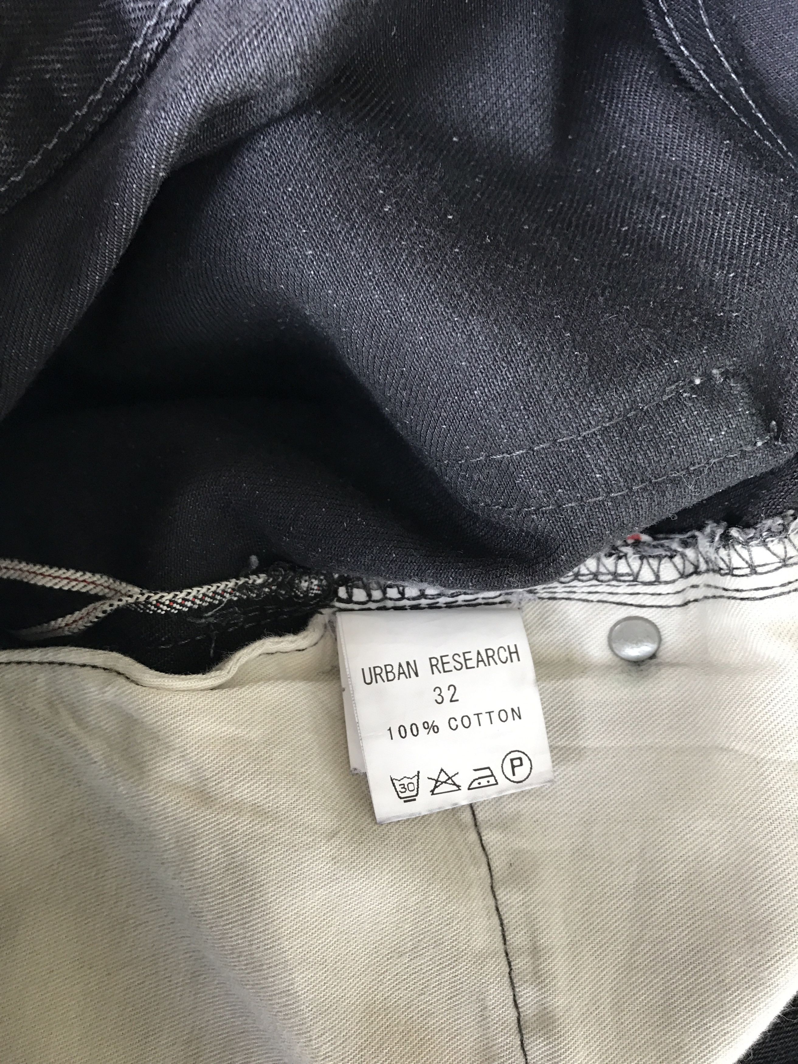 URBAN RESEARCH DOORS Japanese Selvedge Urban Research Made in Japan Black Denim Size US 33 - 12 Thumbnail