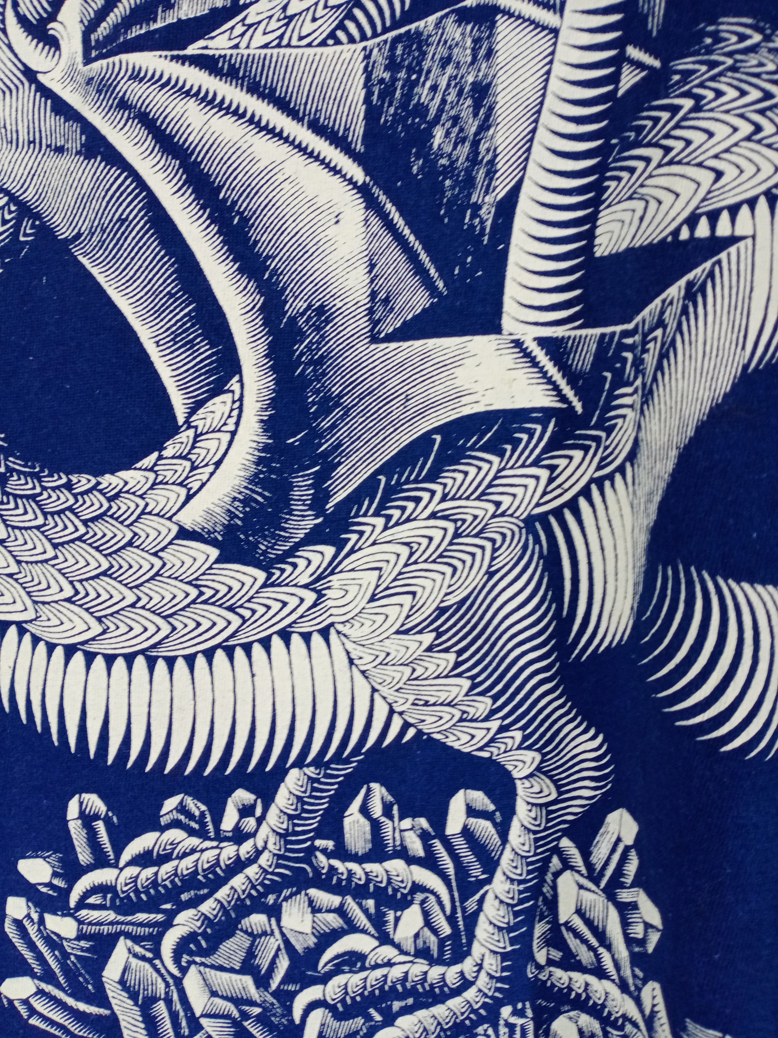 Other Vintage 90s MC Escher Dragon Art Tshirt Size US L / EU 52-54 / 3 - 3 Thumbnail