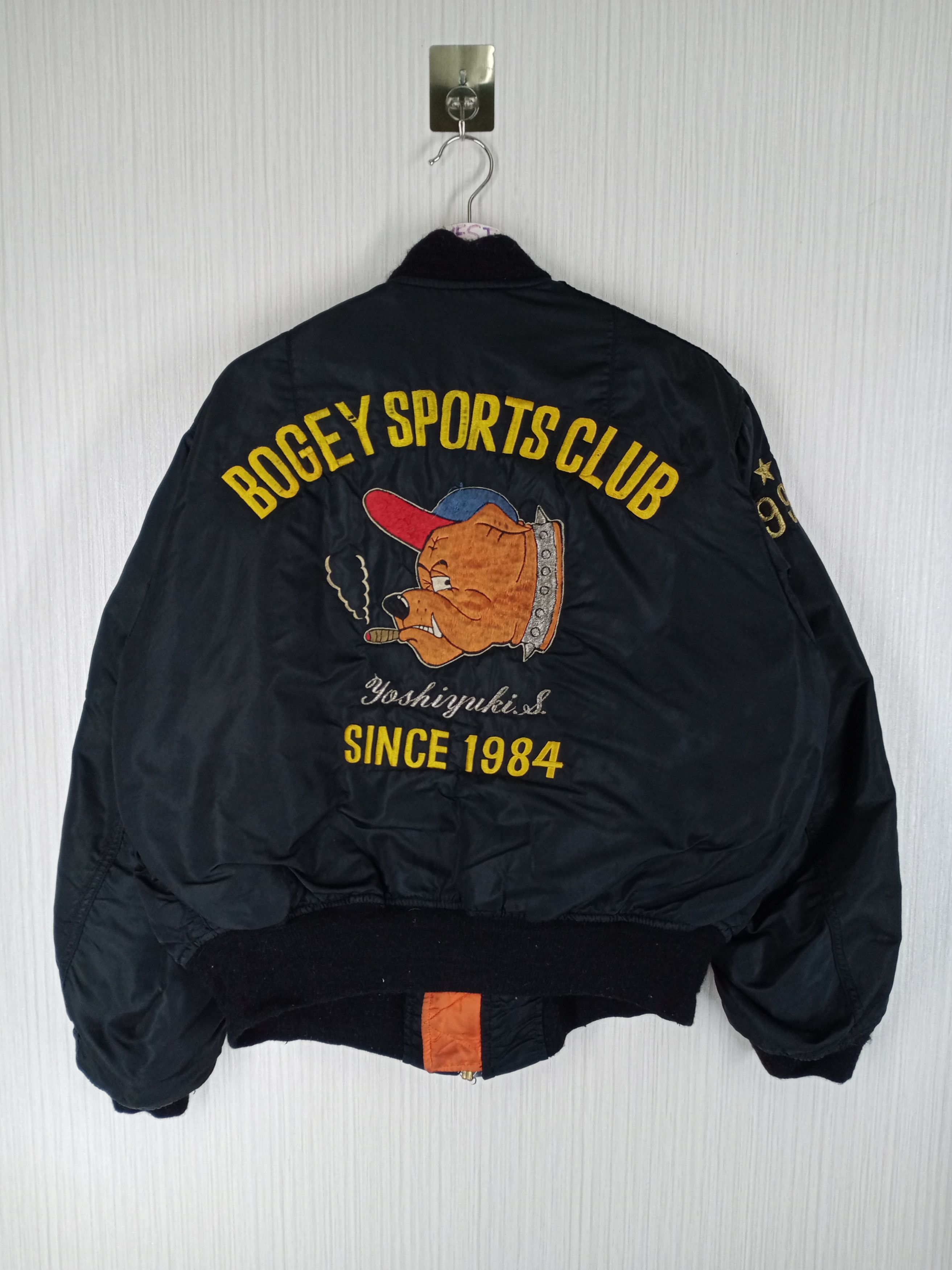 Alpha Industries Vintage 90s Bogey Sports Club MA -1 Alpha Industries Jacket Size US XL / EU 56 / 4 - 1 Thumbnail