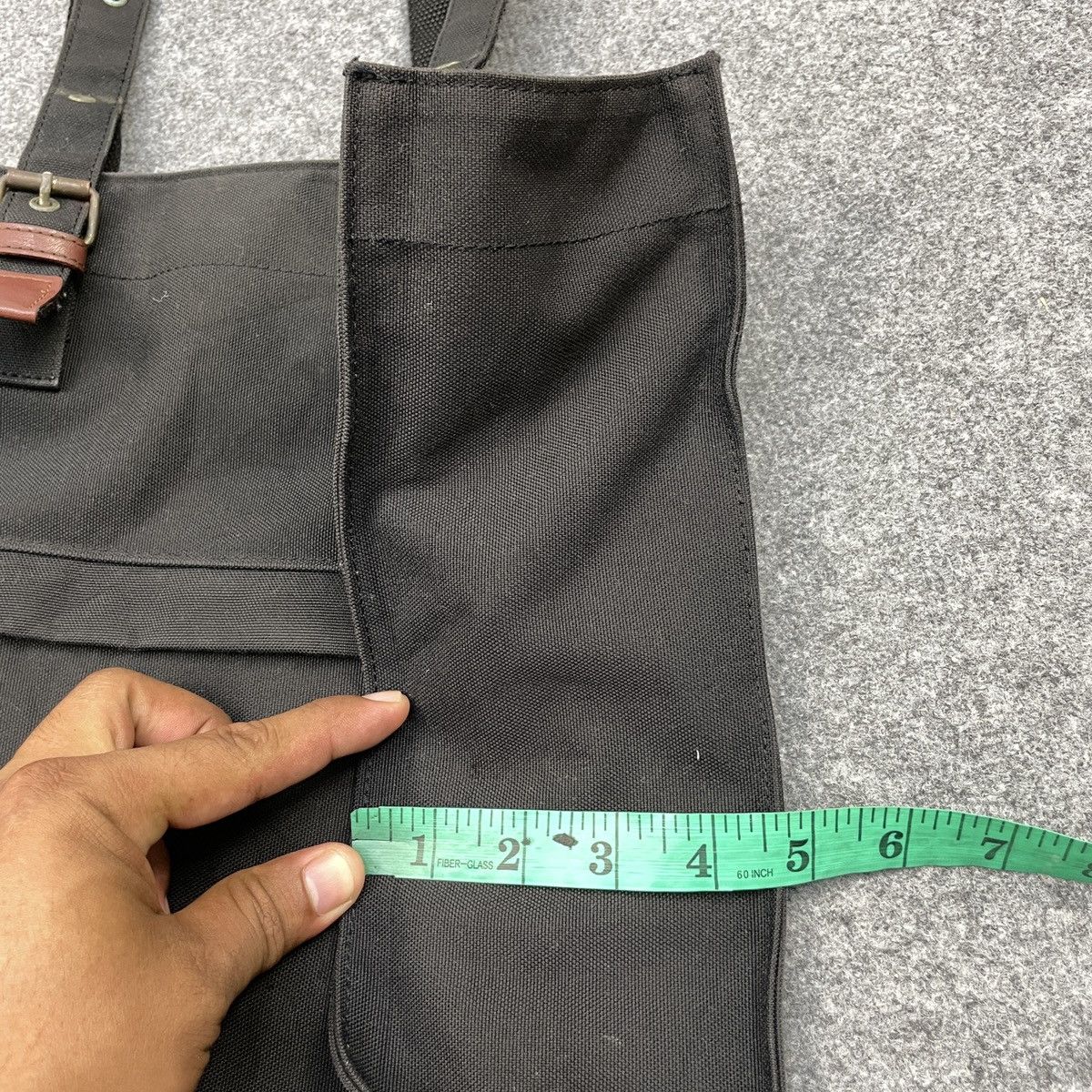 Japanese Brand × Vintage Super Black Japanese Brand Denim Tote Bag Size ONE SIZE - 5 Thumbnail