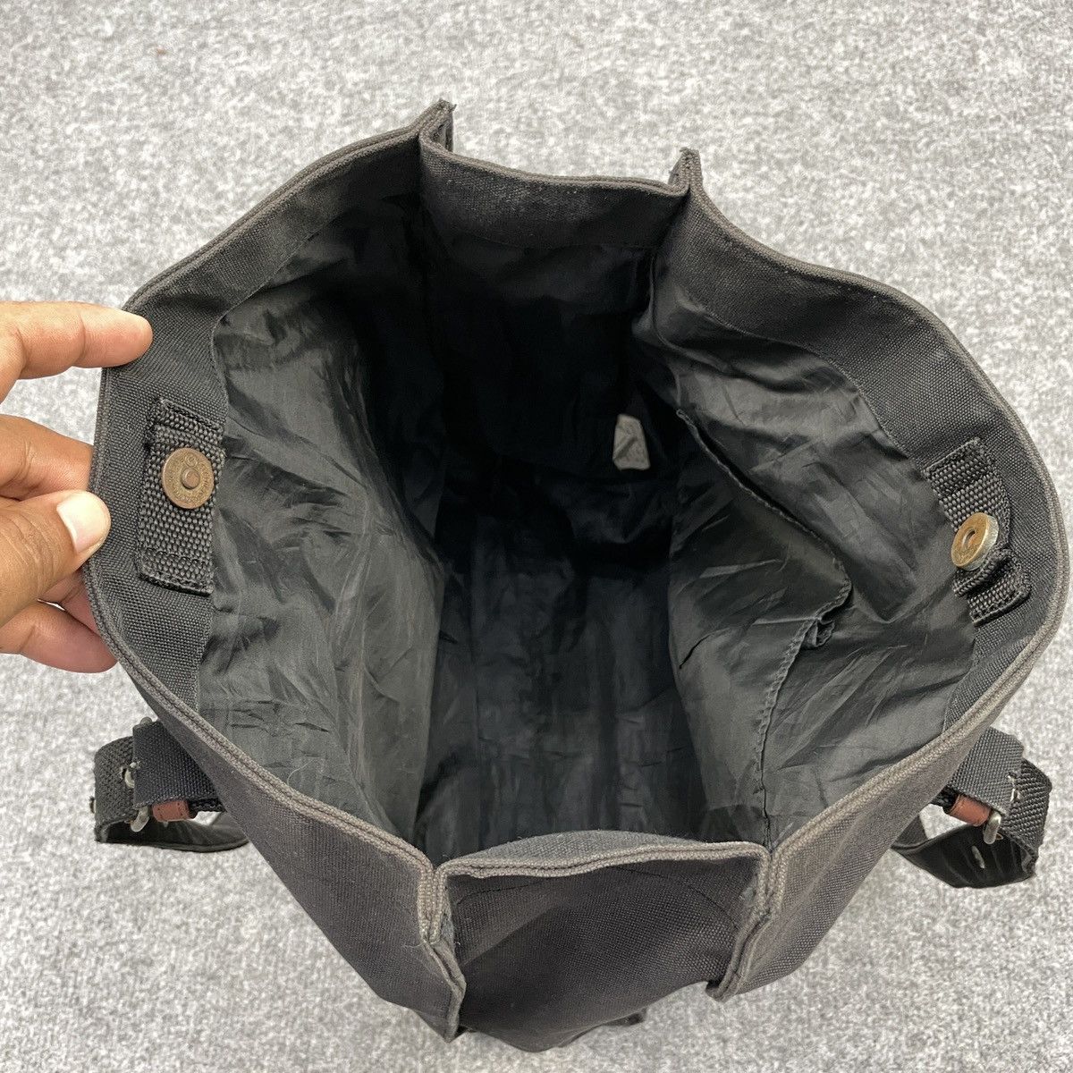 Japanese Brand × Vintage Super Black Japanese Brand Denim Tote Bag Size ONE SIZE - 8 Thumbnail