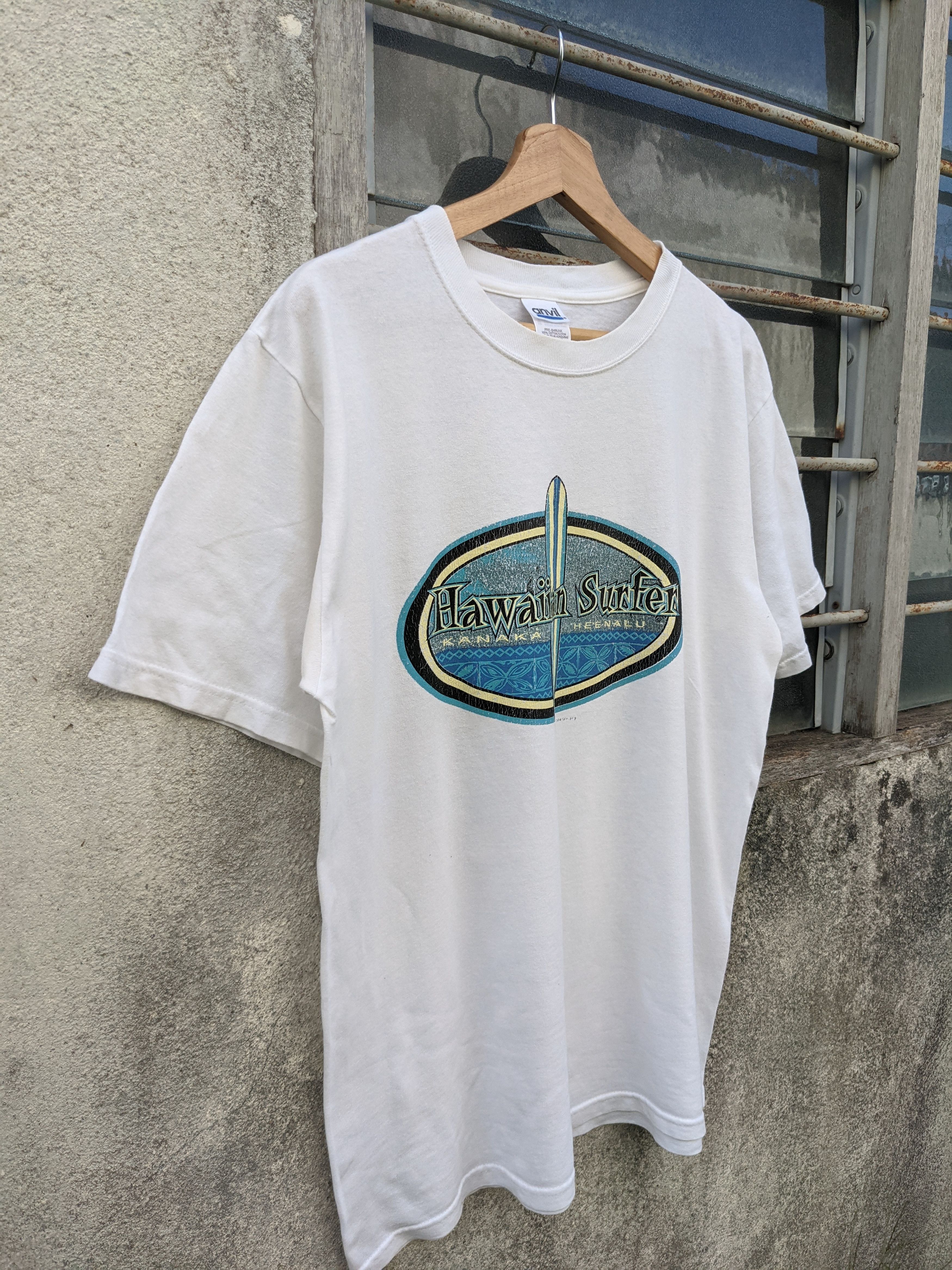 Anvil × Vintage Vintage 90's Hawaiian Surfer Kanaka Heenalu Size US M / EU 48-50 / 2 - 3 Thumbnail