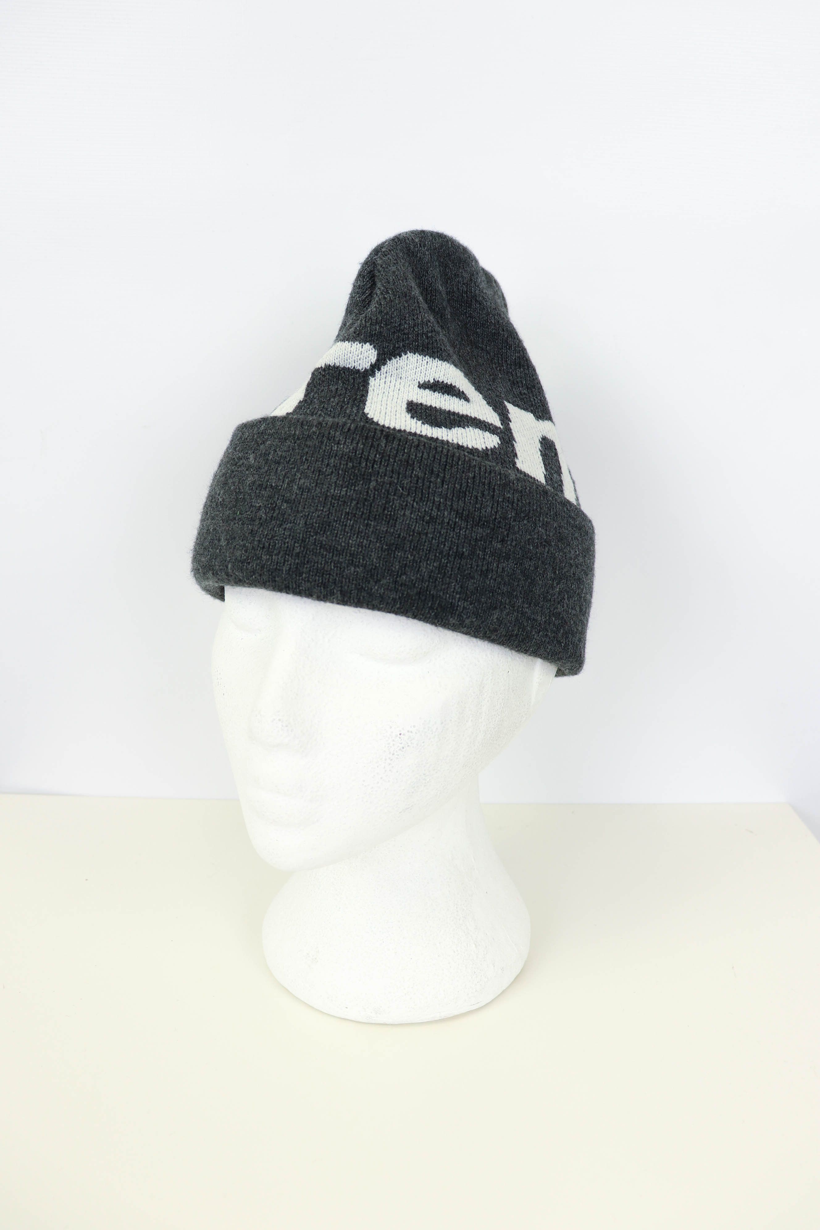 Supreme Supreme Giant Font Logo Dark Grey Acrylic Beanie Hat Size ONE SIZE - 3 Thumbnail