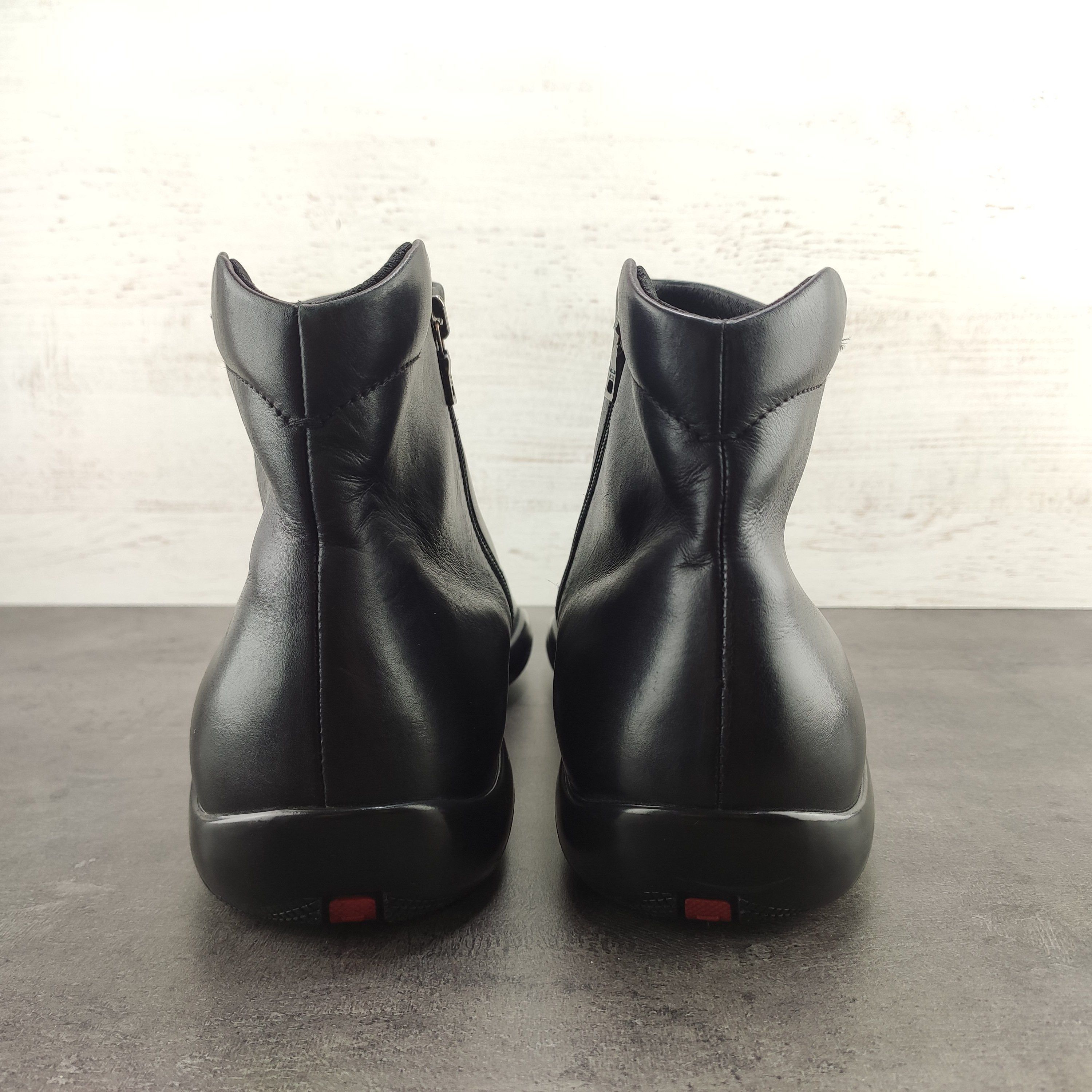 Prada Prada Sport Mens Black Leather Zip Ankle Boots Size US 10 / EU 43 - 5 Thumbnail