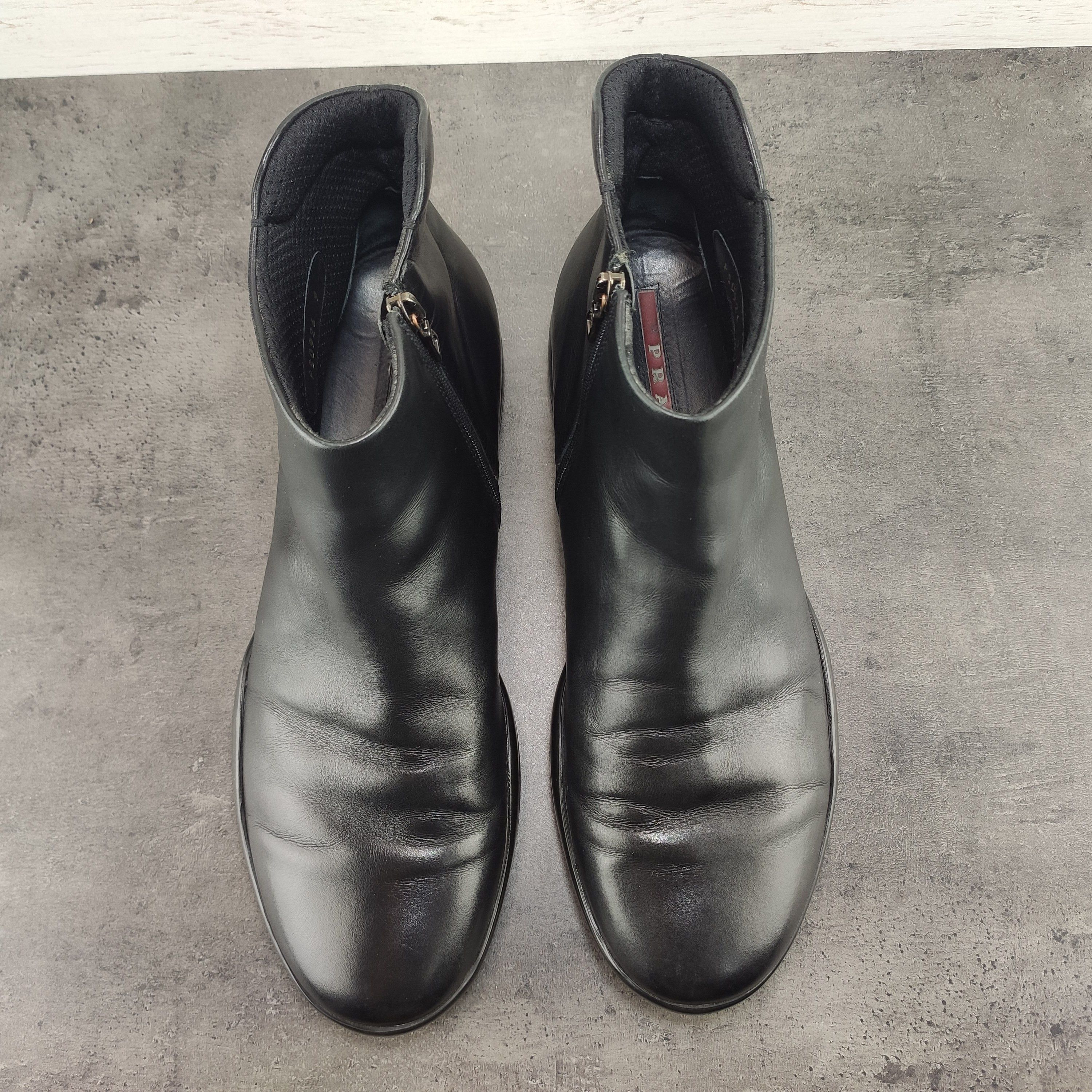 Prada Prada Sport Mens Black Leather Zip Ankle Boots Size US 10 / EU 43 - 9 Thumbnail