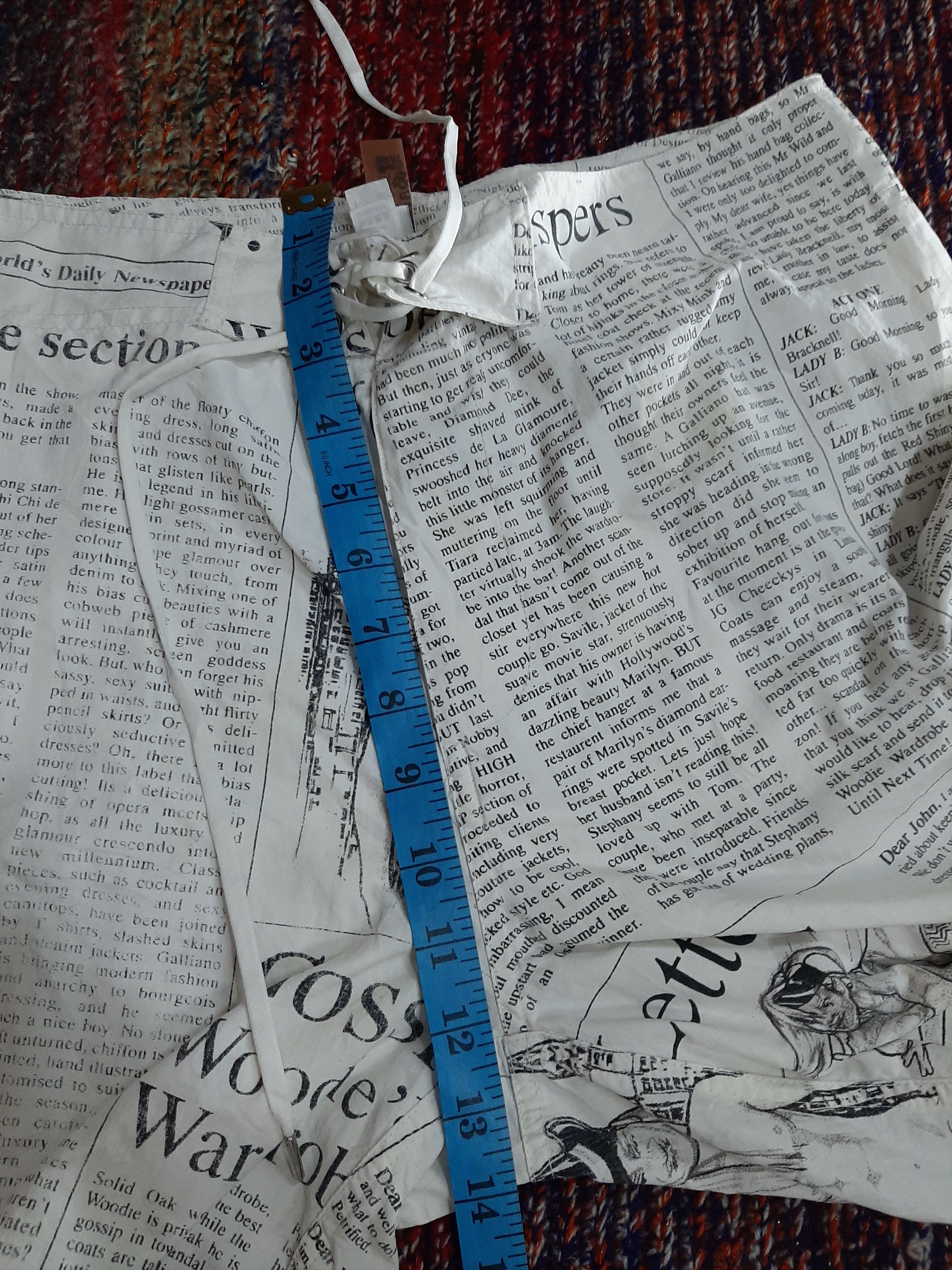 Designer × John Galliano JOHN GALLIANO BEACH WEAR NEWS PAPER FULL PRINT CARGO PANTS Size US 32 / EU 48 - 14 Thumbnail