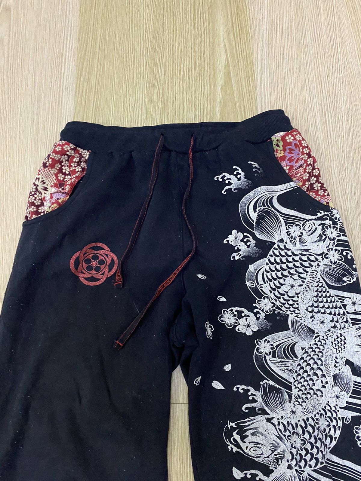 Bullet Noise × Japanese Brand × Kings Of Indigo Bullet Noise Japan Harajuku style koi fish joggerpant Size US 32 / EU 48 - 4 Thumbnail