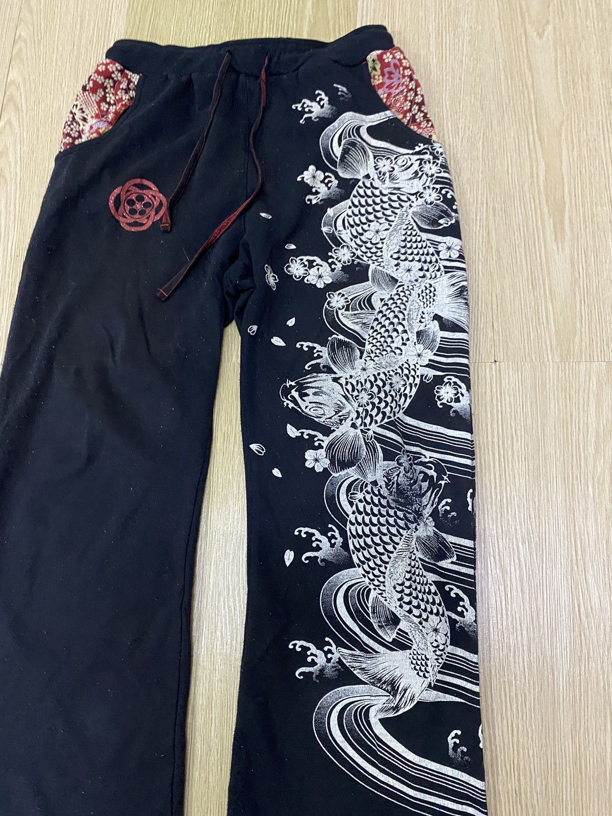 Bullet Noise × Japanese Brand × Kings Of Indigo Bullet Noise Japan Harajuku style koi fish joggerpant Size US 32 / EU 48 - 3 Thumbnail
