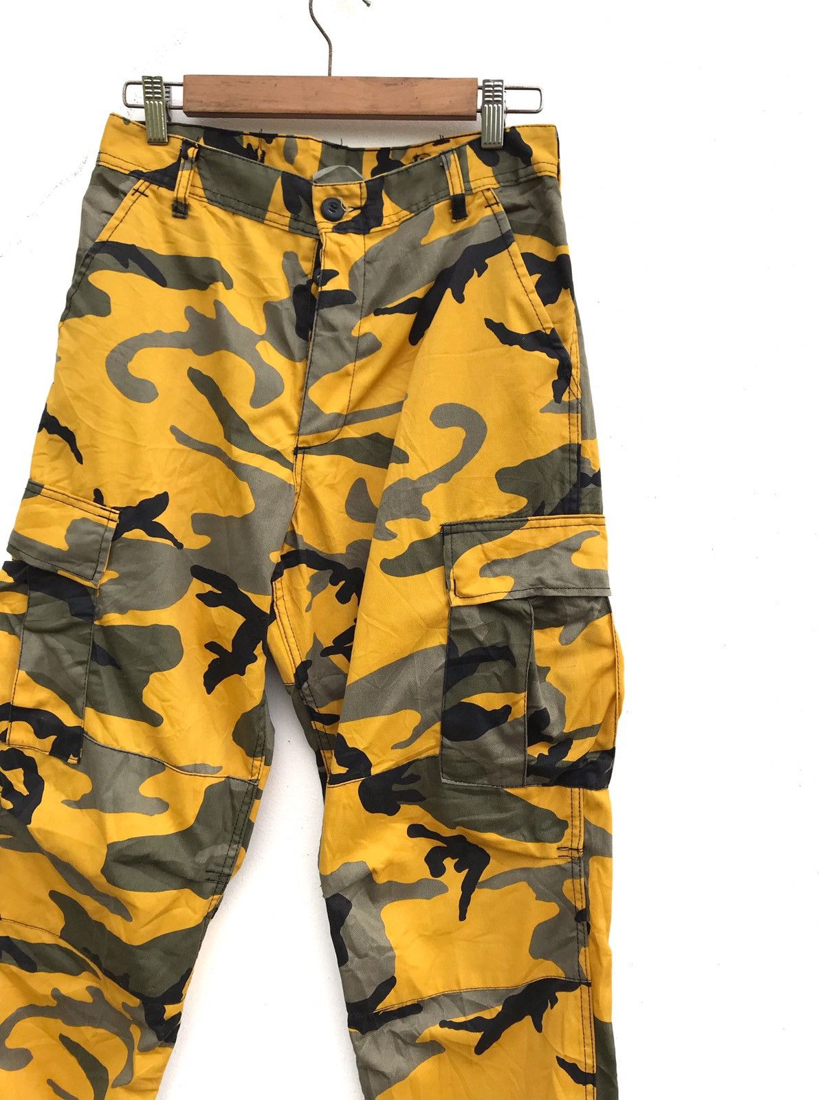 Other Rare Yellow Camouflage Tactical Cargo Pants Size US 29 - 4 Thumbnail