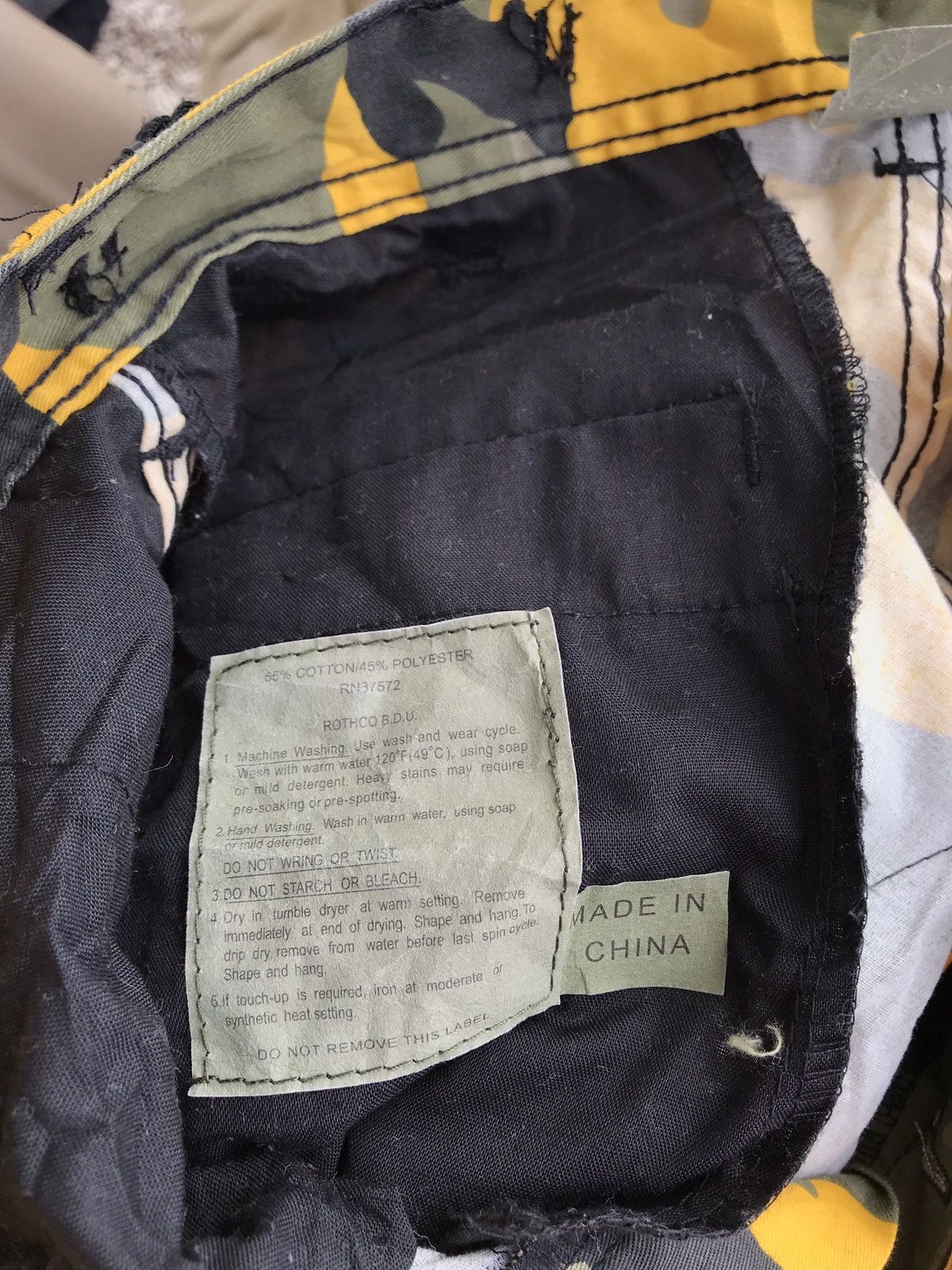 Other Rare Yellow Camouflage Tactical Cargo Pants Size US 29 - 3 Thumbnail
