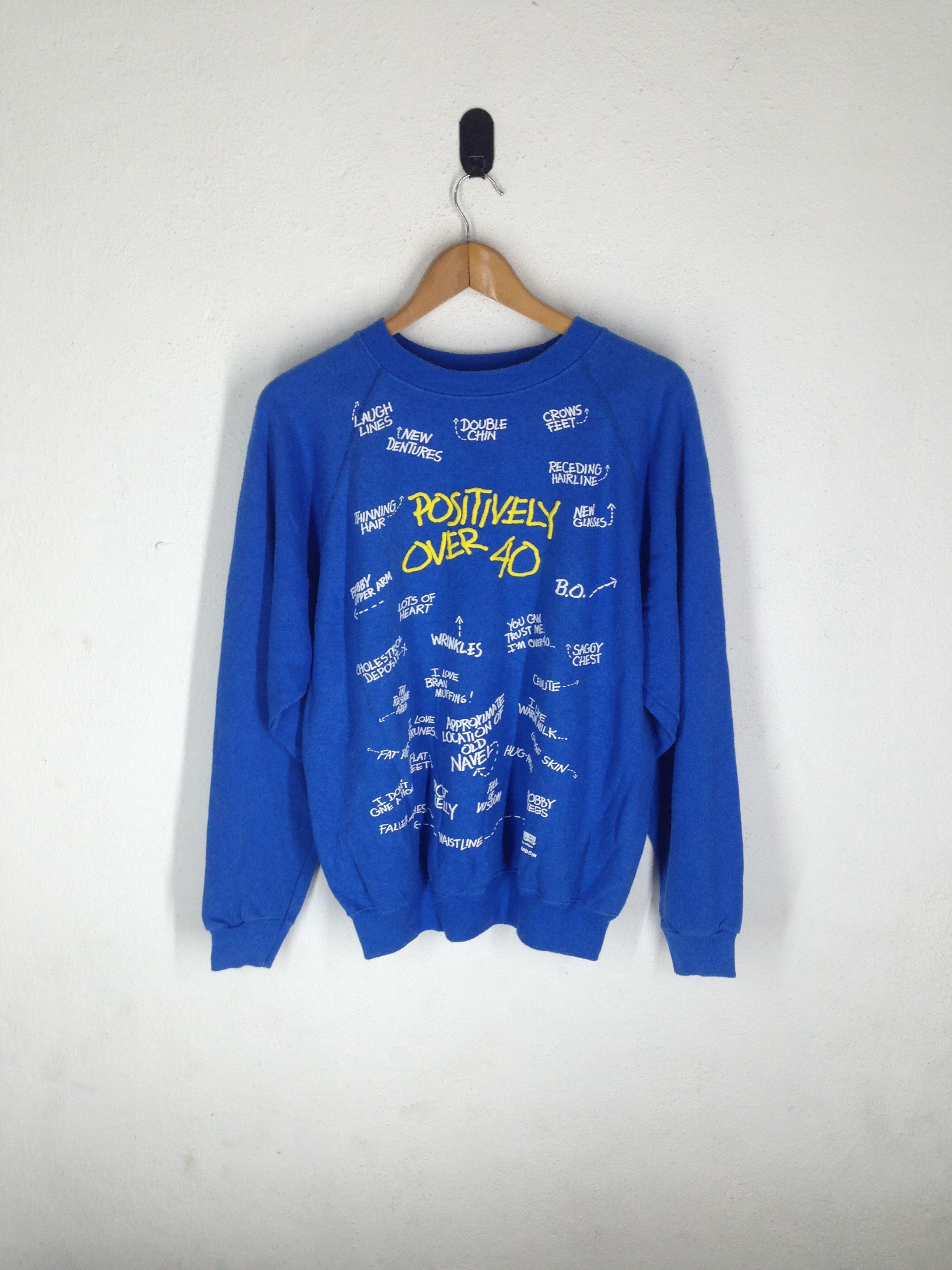 Vintage Rare!!! Vintage Positively Over 40 Hanes American Size US XL / EU 56 / 4 - 1 Thumbnail