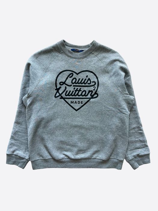 Louis Vuitton Louis Vuitton Nigo Grey Heart Logo Sweater