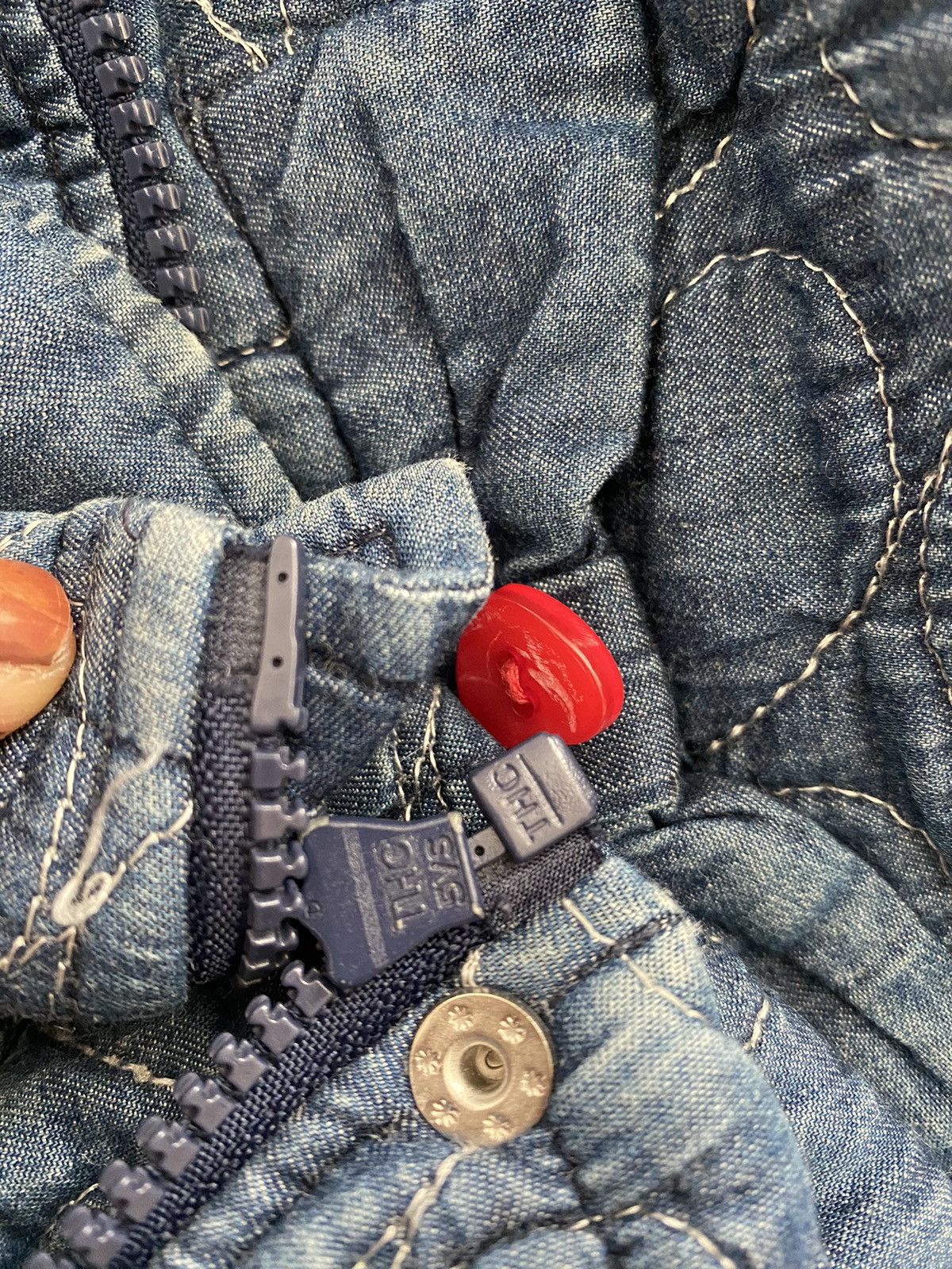 Hysteric Glamour × Japanese Brand × Rei Kawakubo Sunny Riven Indigo Jacket nice designer Size ONE SIZE - 13 Thumbnail