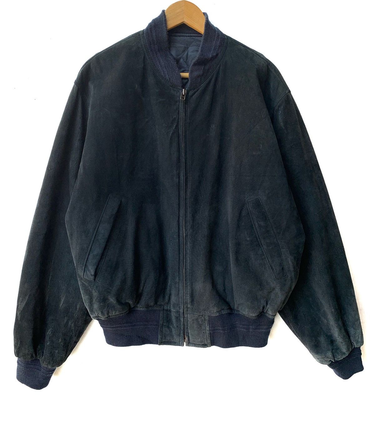 Le Grande Bleu (L.G.B.) PPFM Spellout Leather Varsity Letterman Jacket Size US M / EU 48-50 / 2 - 3 Thumbnail