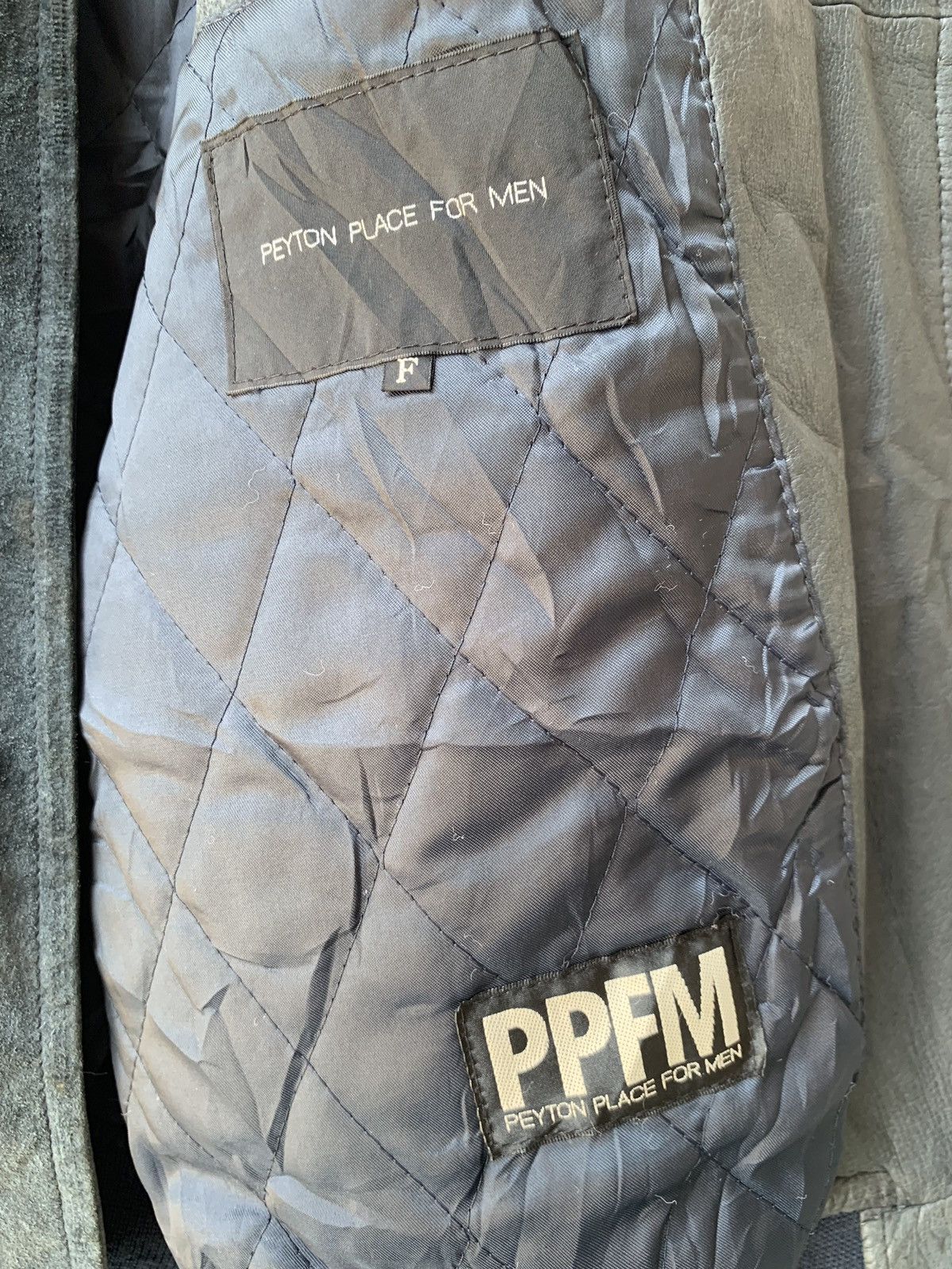 Le Grande Bleu (L.G.B.) PPFM Spellout Leather Varsity Letterman Jacket Size US M / EU 48-50 / 2 - 7 Thumbnail