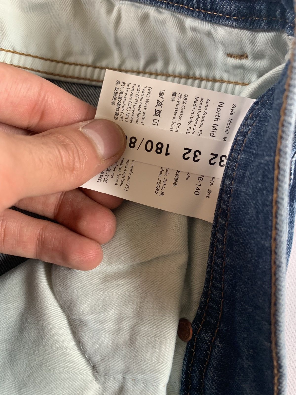 Acne Studios 32 x 32 North Denim in Mid Blue Size US 32 / EU 48 - 9 Thumbnail