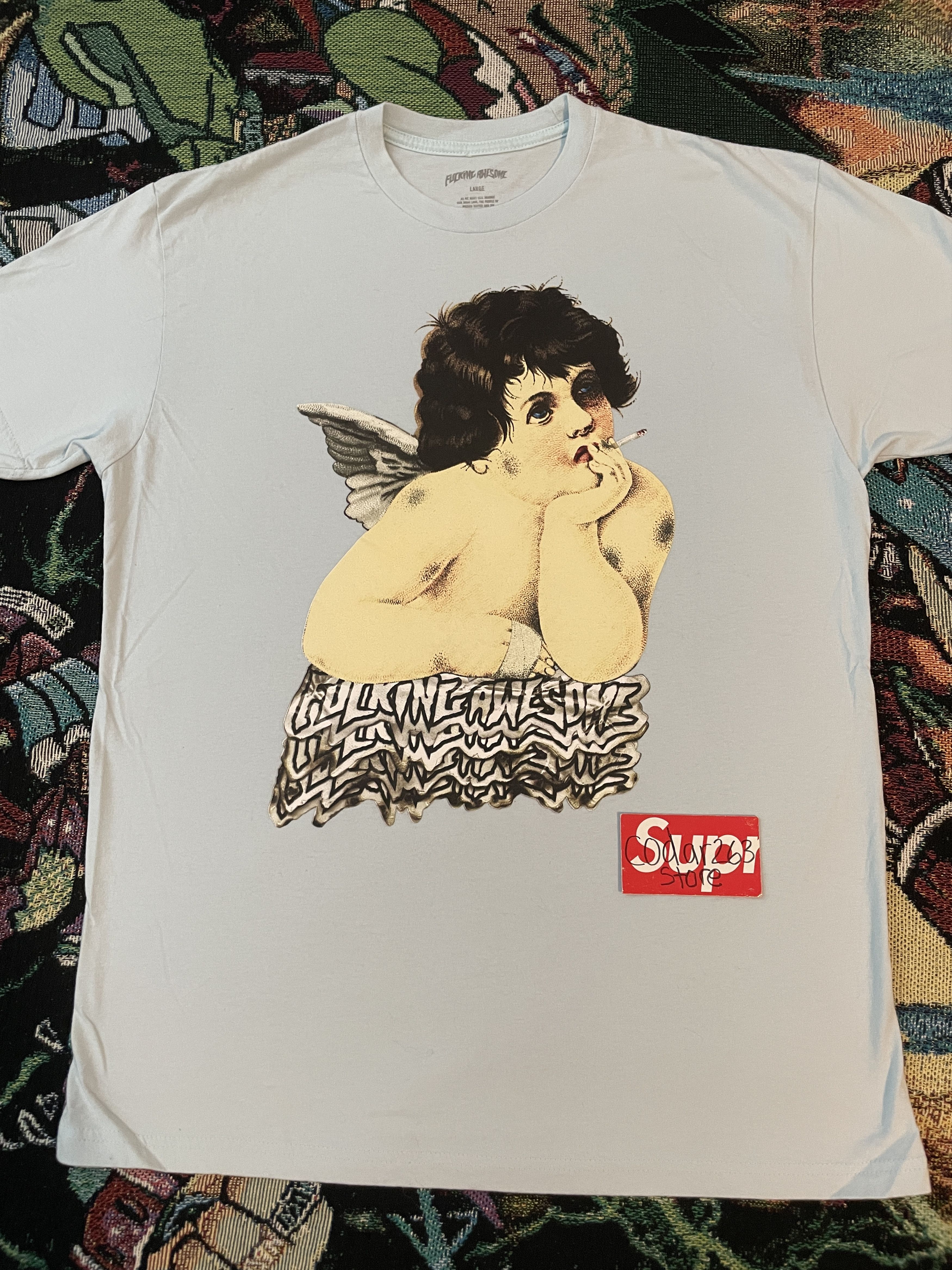 Fucking Awesome FA Angel Smoking Tee - Fucking Awesome Cherub Smoke Large Size US L / EU 52-54 / 3 - 2 Thumbnail