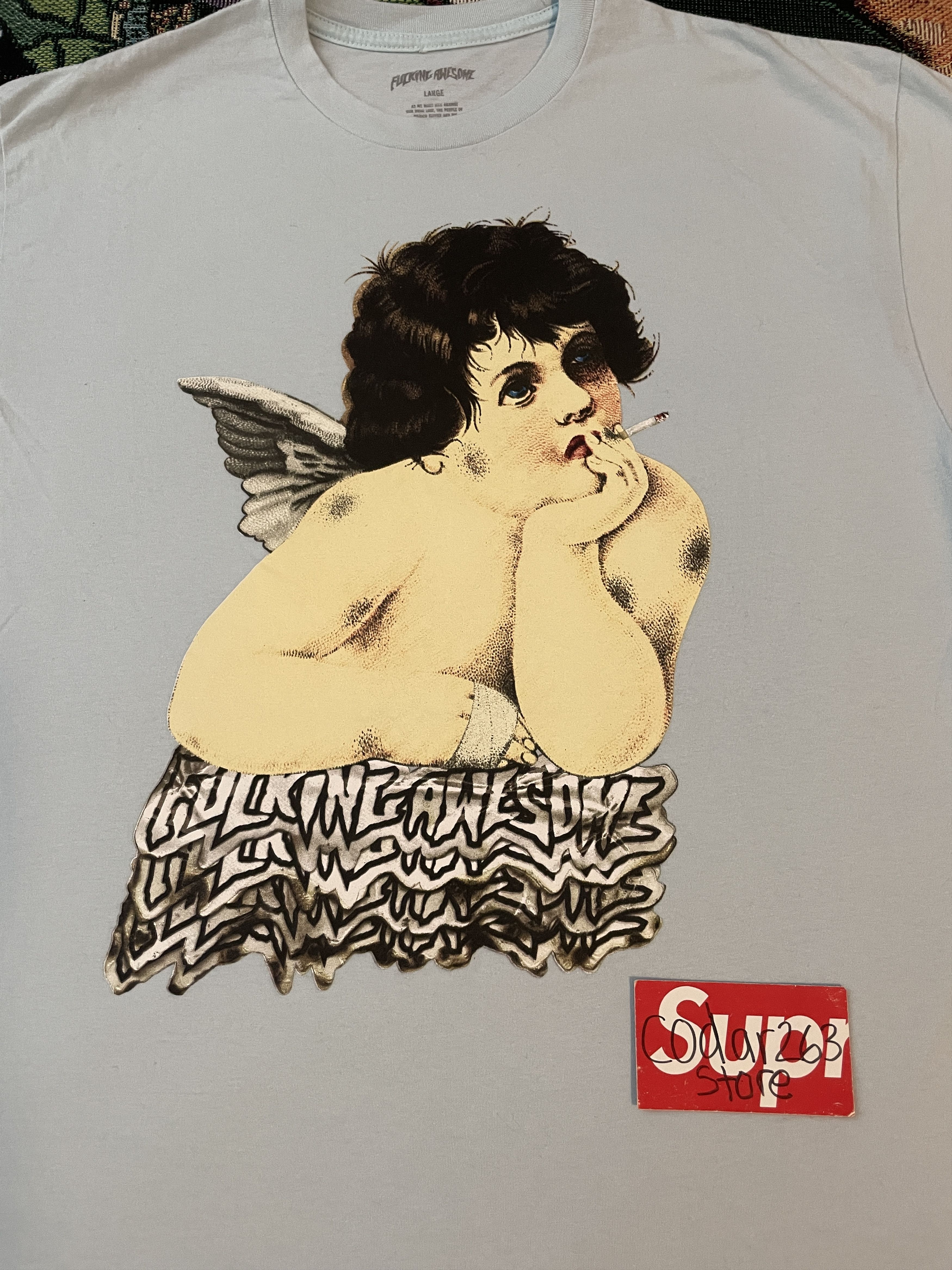 Fucking Awesome FA Angel Smoking Tee - Fucking Awesome Cherub Smoke Large Size US L / EU 52-54 / 3 - 3 Thumbnail