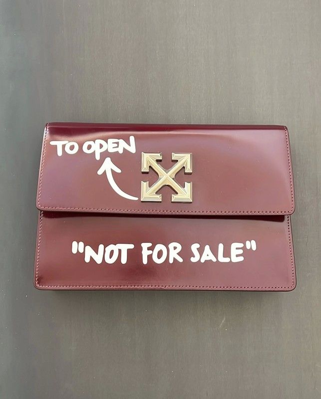 Off-White “NOT FOR SALE” 0.7 Jitney Bag in Bordeaux Size ONE SIZE - 1 Thumbnail