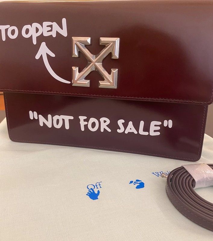 Off-White “NOT FOR SALE” 0.7 Jitney Bag in Bordeaux Size ONE SIZE - 6 Thumbnail
