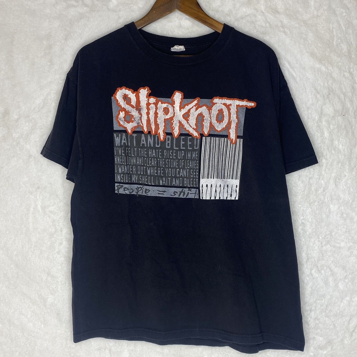 Vintage Vintage Y2K Slipknot Barcode Wait & Bleed Metal Band Shirt ...