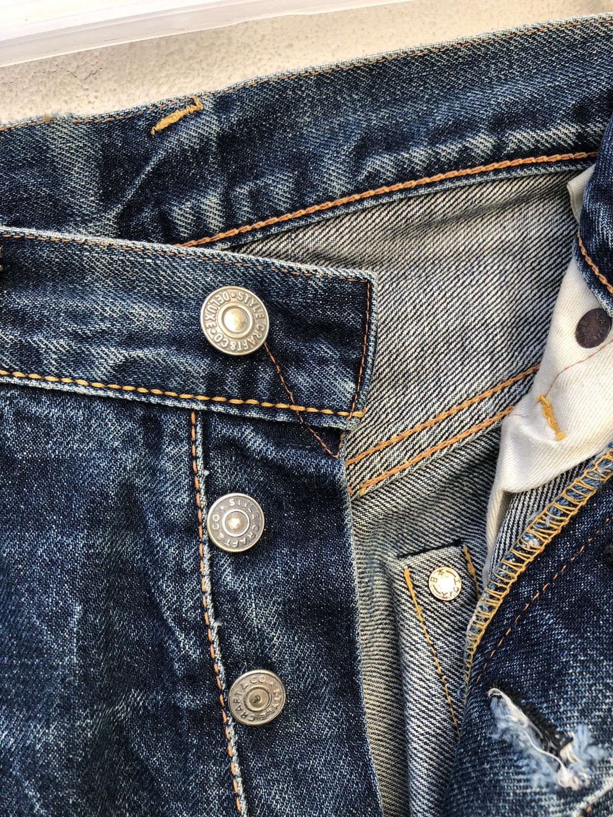 Evisu Vintage Evisu Japan Ripped Selvedge Denim Trashed Jeans Size US 30 / EU 46 - 13 Thumbnail