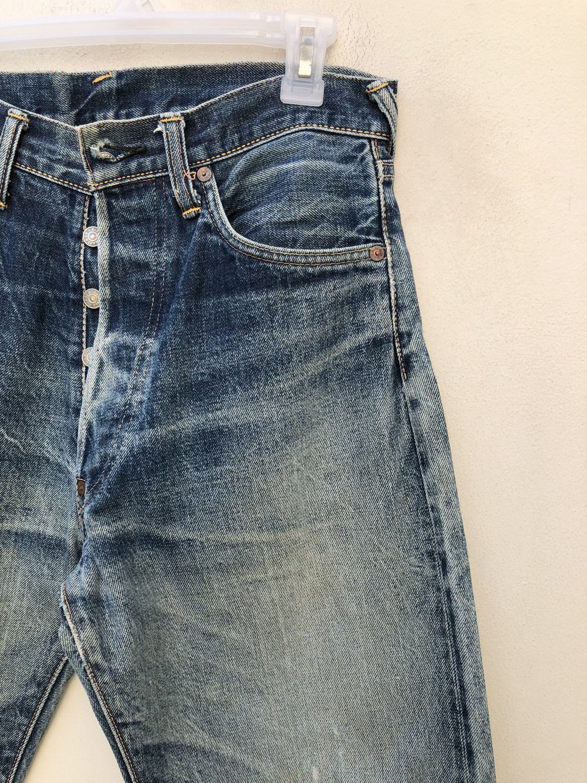 Evisu Vintage Evisu Japan Ripped Selvedge Denim Trashed Jeans Size US 30 / EU 46 - 17 Thumbnail
