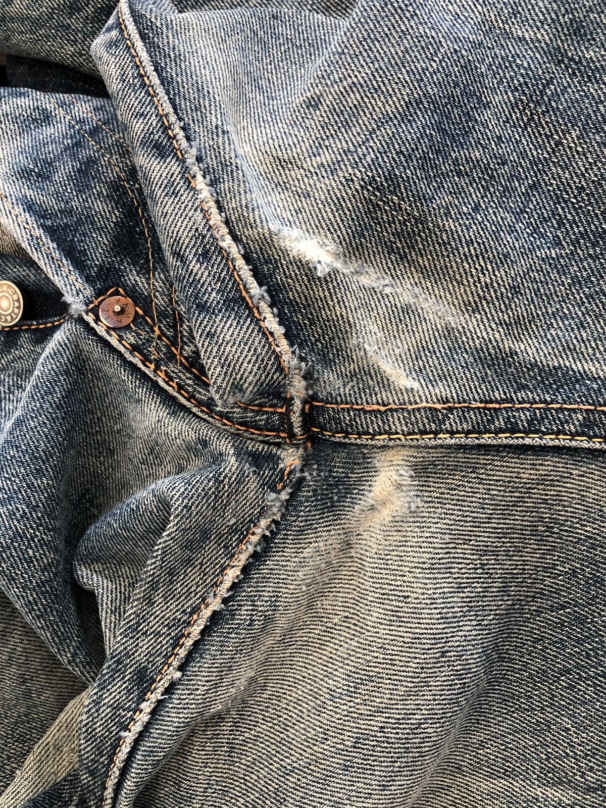 Evisu Vintage Evisu Japan Ripped Selvedge Denim Trashed Jeans Size US 30 / EU 46 - 23 Thumbnail