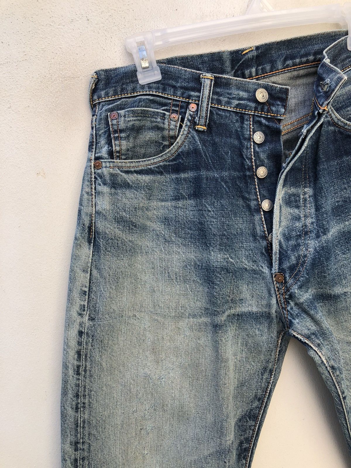 Evisu Vintage Evisu Japan Ripped Selvedge Denim Trashed Jeans Size US 30 / EU 46 - 14 Thumbnail