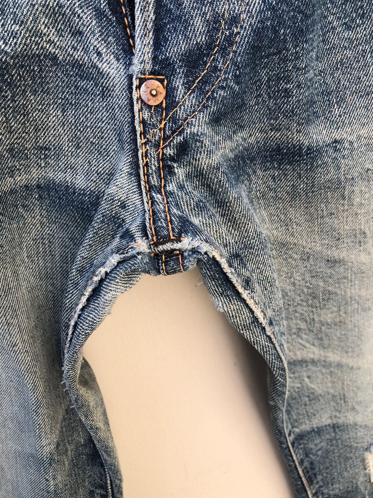 Evisu Vintage Evisu Japan Ripped Selvedge Denim Trashed Jeans Size US 30 / EU 46 - 22 Thumbnail