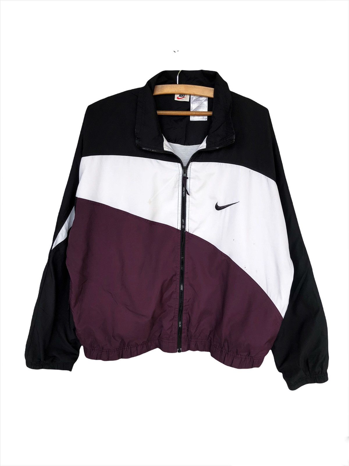 Nike SICK🔥90s Nike Multicolor Swoosh Logo Zipper Jacket Size US L / EU 52-54 / 3 - 2 Thumbnail
