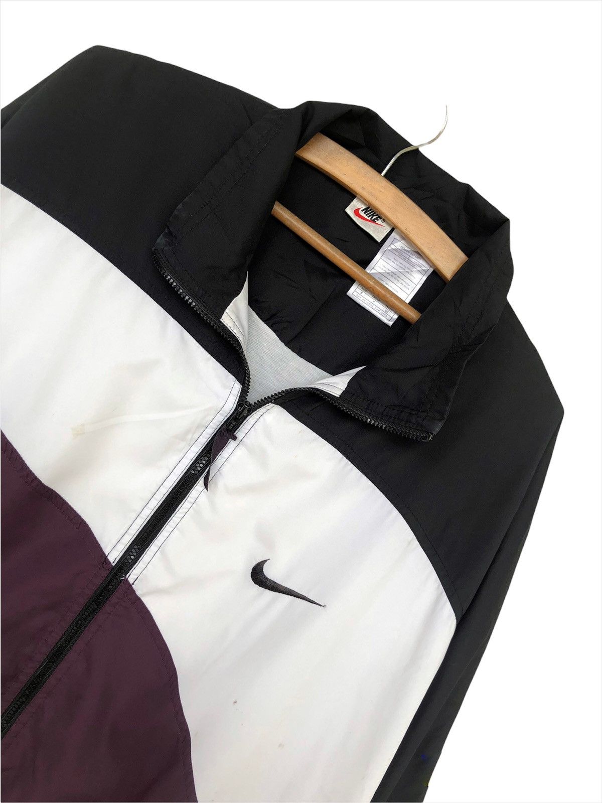 Nike SICK🔥90s Nike Multicolor Swoosh Logo Zipper Jacket Size US L / EU 52-54 / 3 - 3 Thumbnail