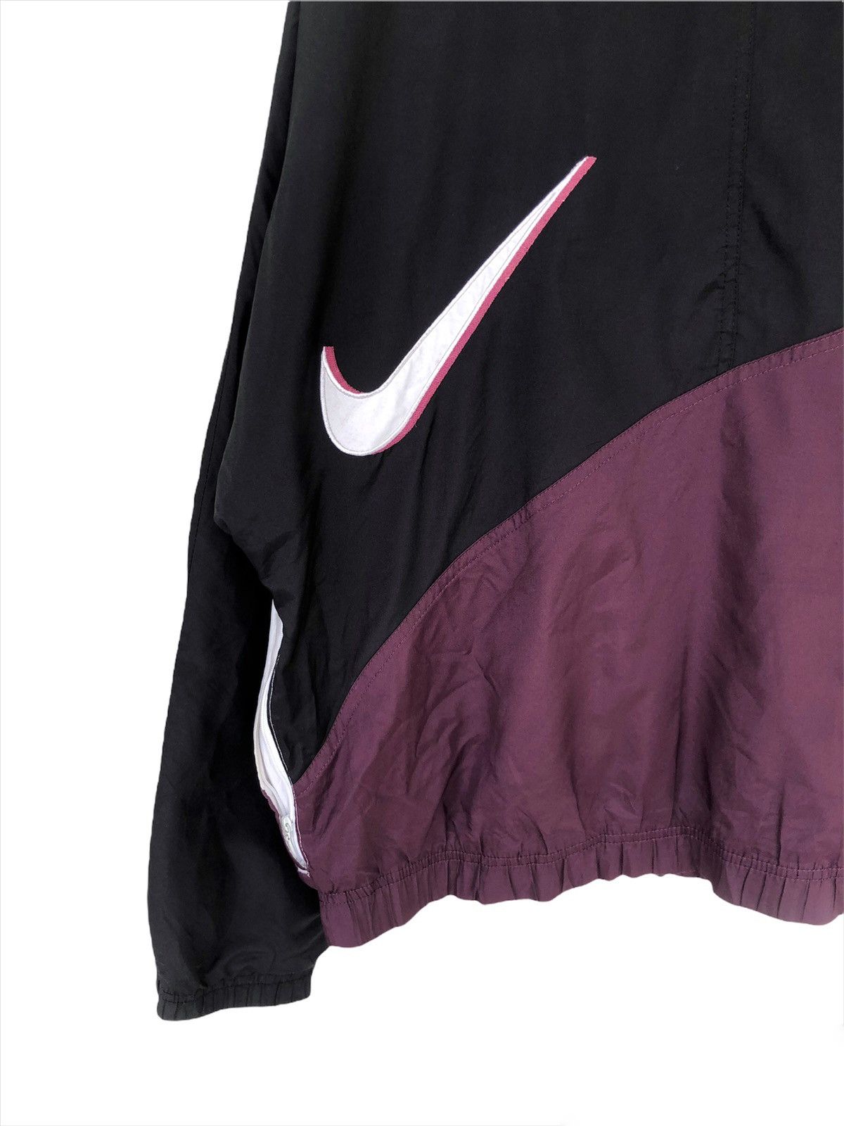 Nike SICK🔥90s Nike Multicolor Swoosh Logo Zipper Jacket Size US L / EU 52-54 / 3 - 5 Thumbnail
