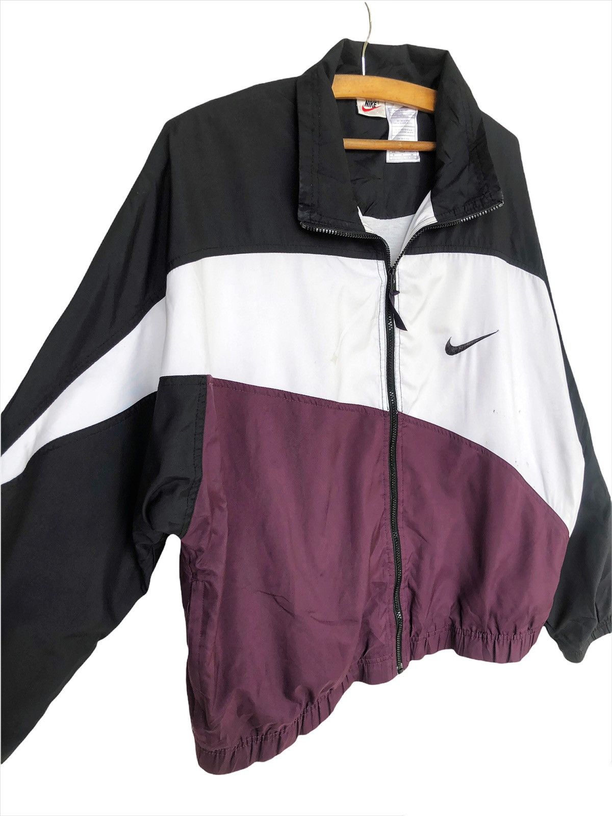 Nike SICK🔥90s Nike Multicolor Swoosh Logo Zipper Jacket Size US L / EU 52-54 / 3 - 1 Thumbnail