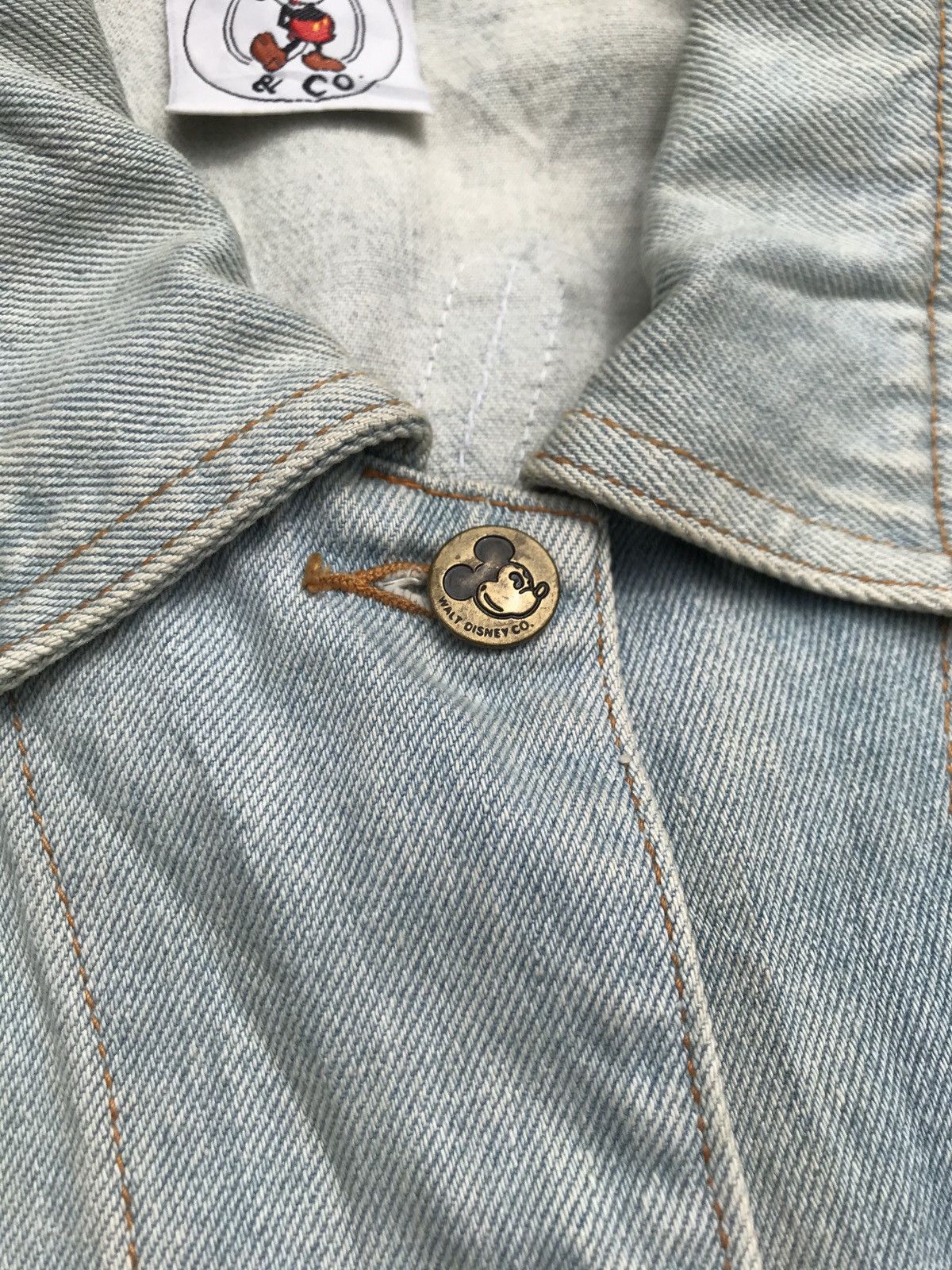Disney vintage rare OG 90s mickey mouse patchwork denim jacket Size US L / EU 52-54 / 3 - 6 Thumbnail